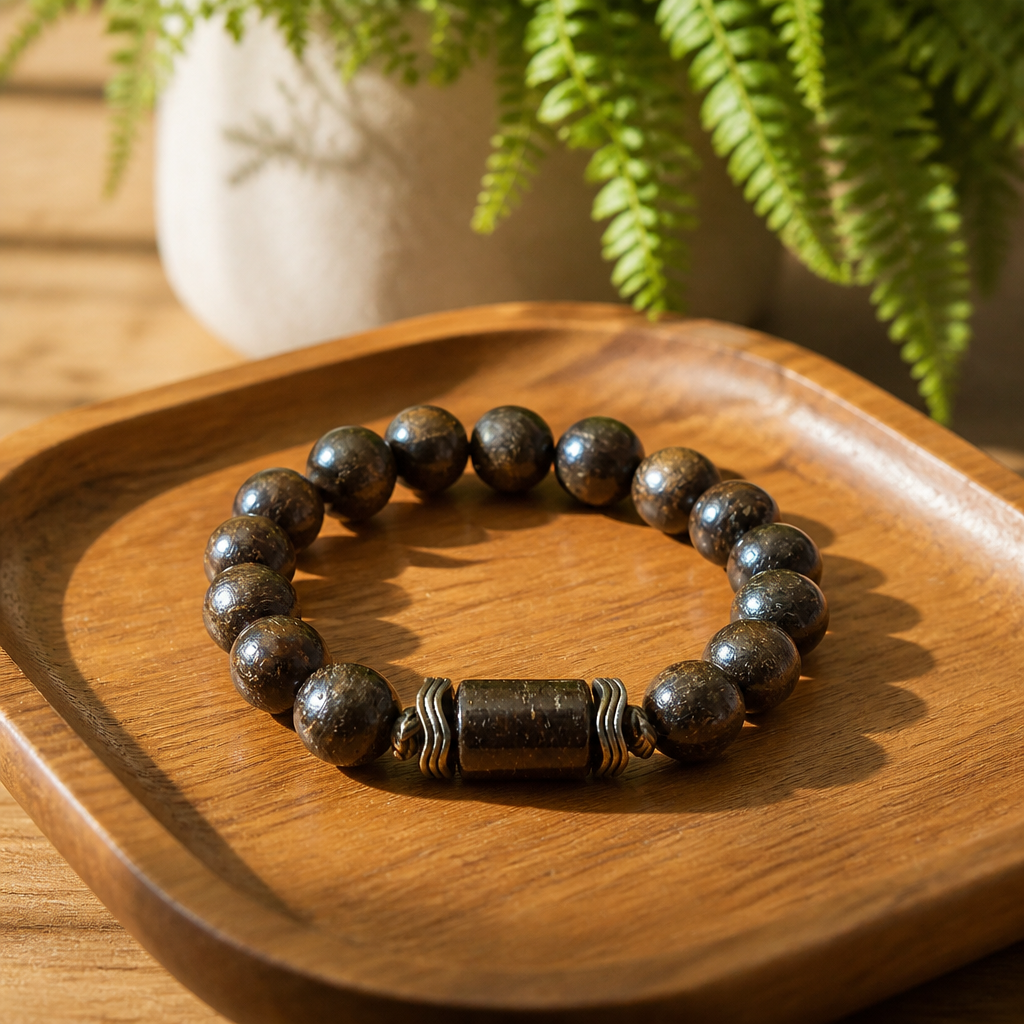 Elegant Bronzite Charm Bracelet