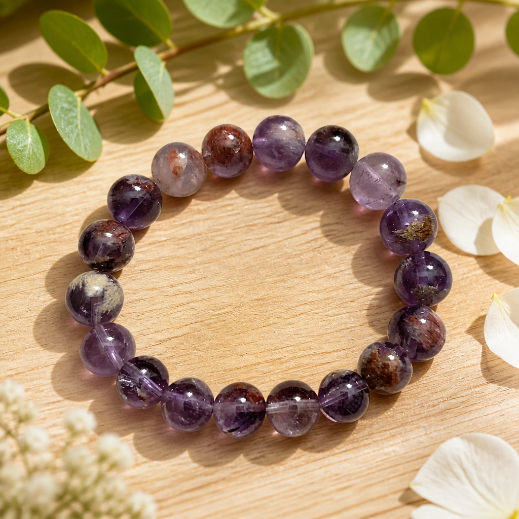 Mixed Mineral Gemstone Stretch Bracelet