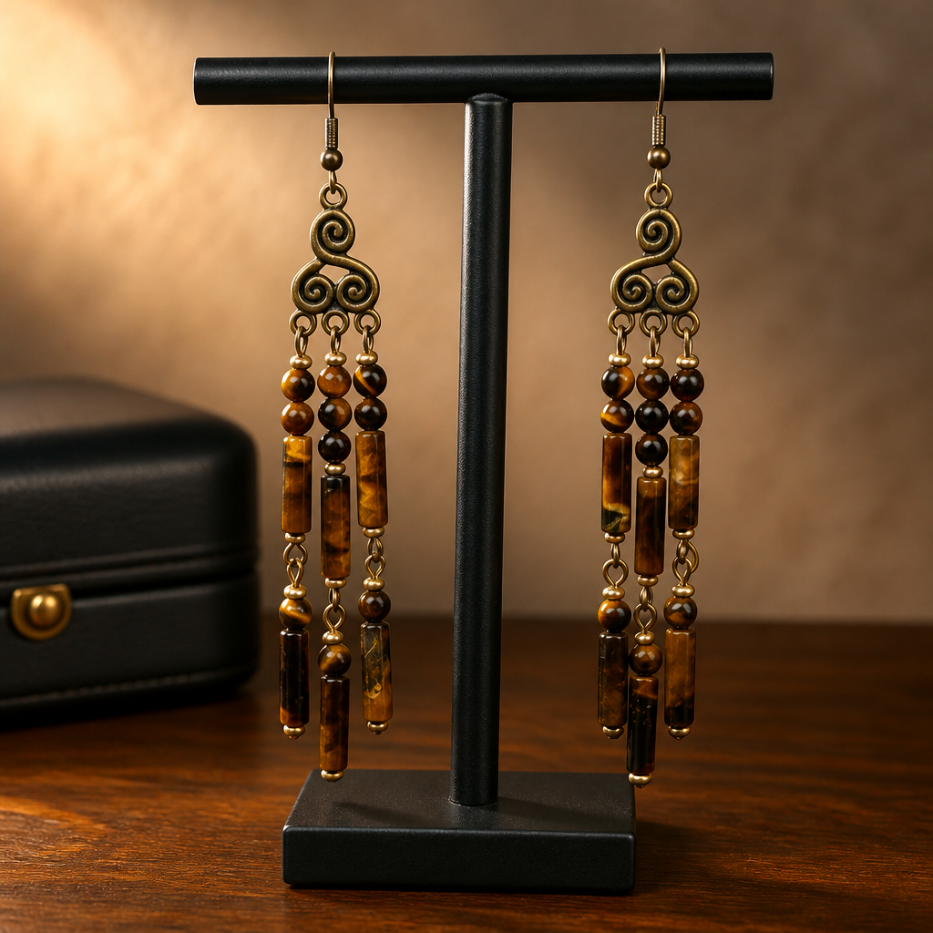 Tigers Eye Boho Danglers