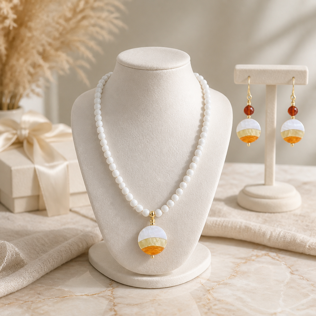 Spiny Oyster Necklace Set