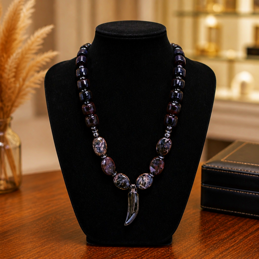 Brecciated Jasper Hematite Necklace
