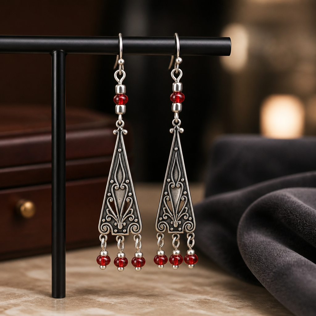 Antique Silver Boho Earrings