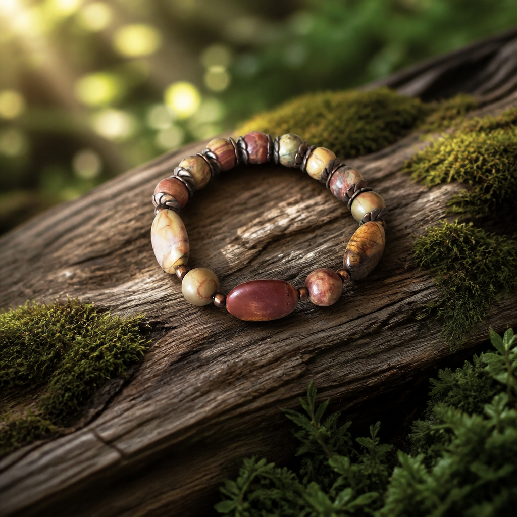Red Creek Jasper Stretch Bracelet