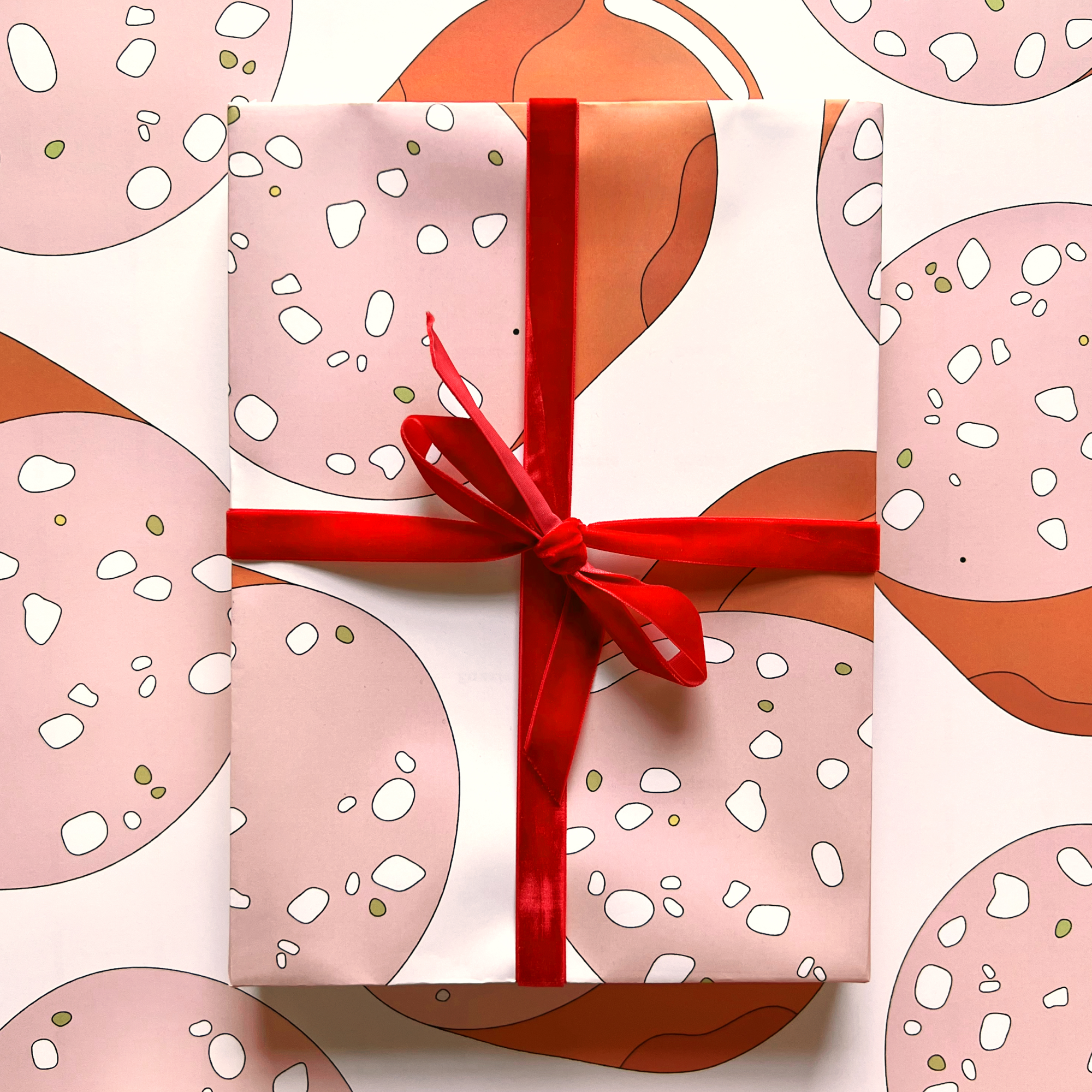 This new Holiday gift wrap features flying mortadella for all of your celebratory needs!
