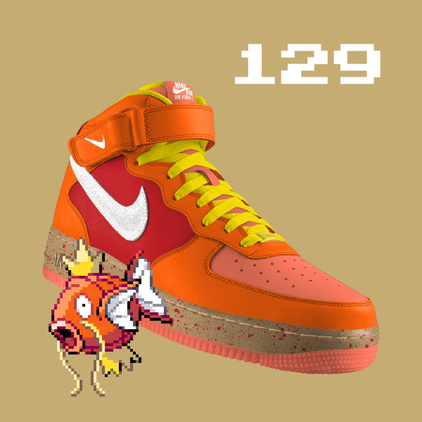 129 / Magikarp / Nike Air Force 1 Mid iD