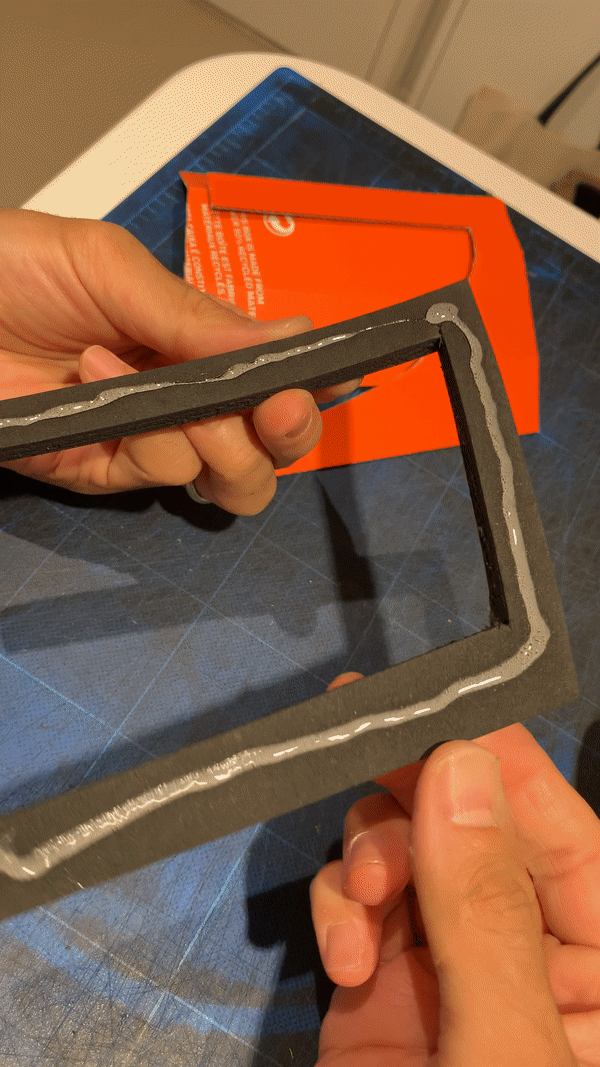 Gluing on top to mid layer