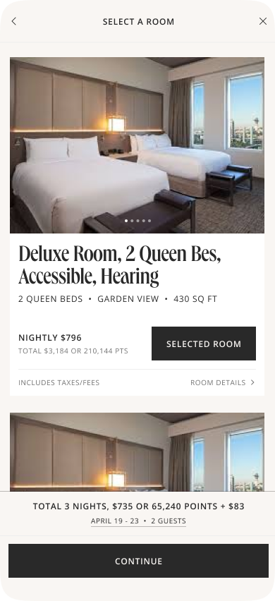1.3 Room listings page