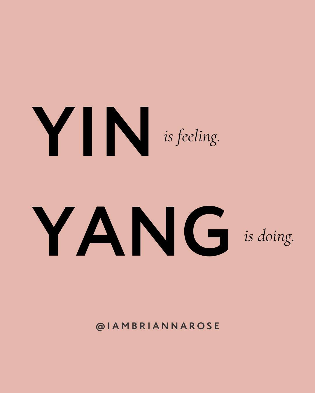 If you&rsquo;re feeling burnt out, stuck, or disconnected from your business&hellip;

chances are, you&rsquo;re too deep in one energy and neglecting the other.

Yin is Feeling.
Yang is Doing.

🌙 Yin (Feminine) = The Flow.
&gt; Receiving ideas &amp;