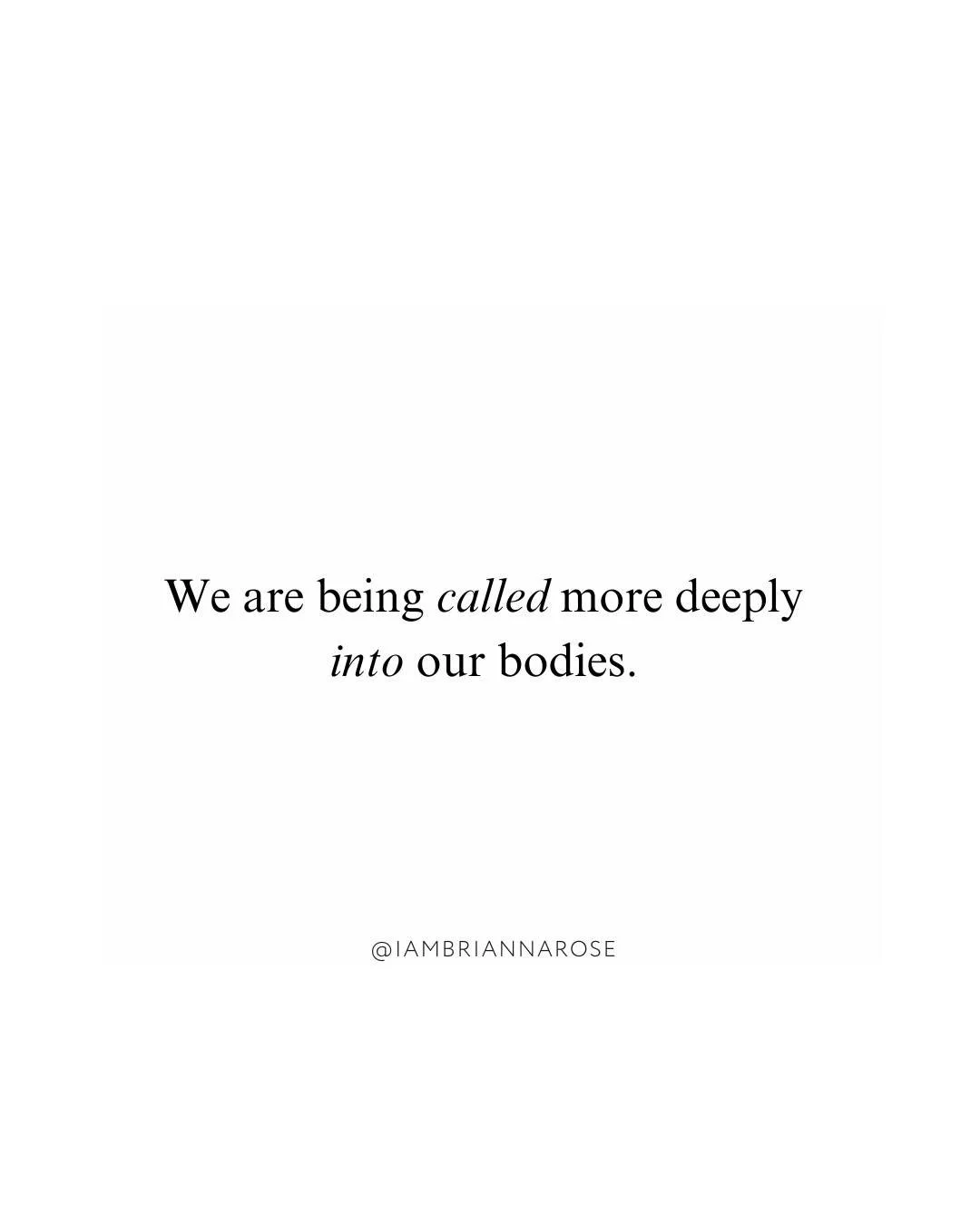 We&rsquo;re being called more deeply into the body.
Because the answers we&rsquo;ve been seeking?
They were never outside of us.
They&rsquo;ve always lived within.

The hustle. The overthinking. The strategy spiral.
It pulls us away from the wisdom w