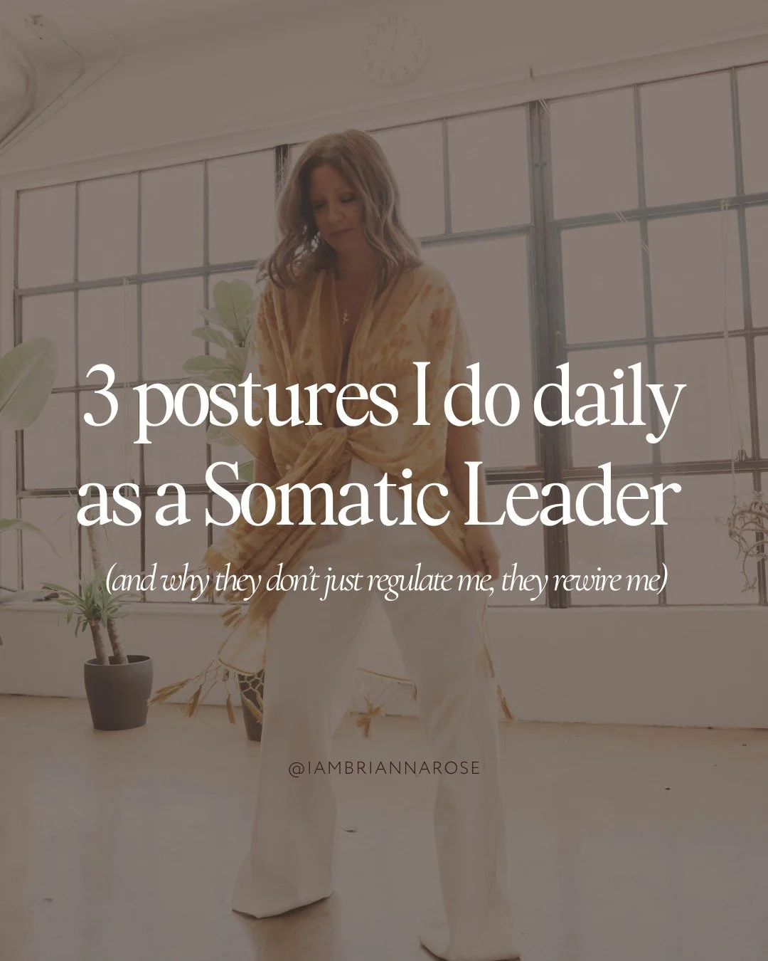 Most people use somatic tools.
But I train with them.
Because I&rsquo;m not just leading a business&mdash;I&rsquo;m leading a nervous system into more every single day.

Here are the 3 poses I come back to over and over again (and why they work):

📍
