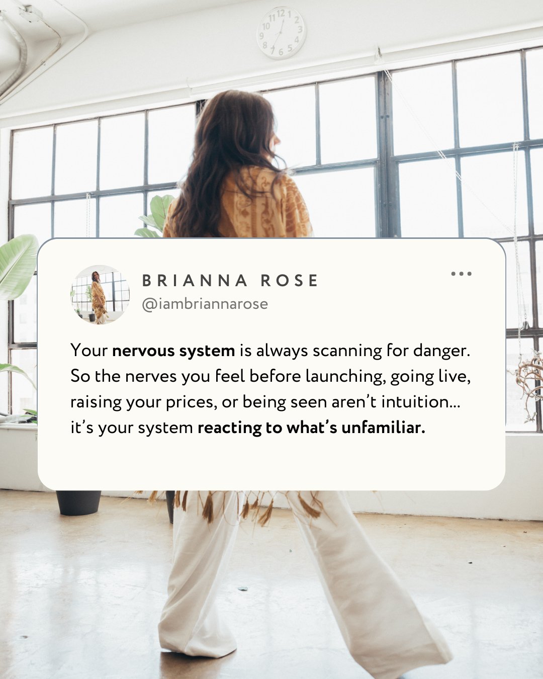 Once you understand this ^^ it changes everything.

A lot of women tell me:
&ldquo;I wanted to do the thing&hellip; but my intuition said no.&rdquo;

Here&rsquo;s the honest reframe:

Your nervous system&rsquo;s job is not to guide your destiny.
It&r