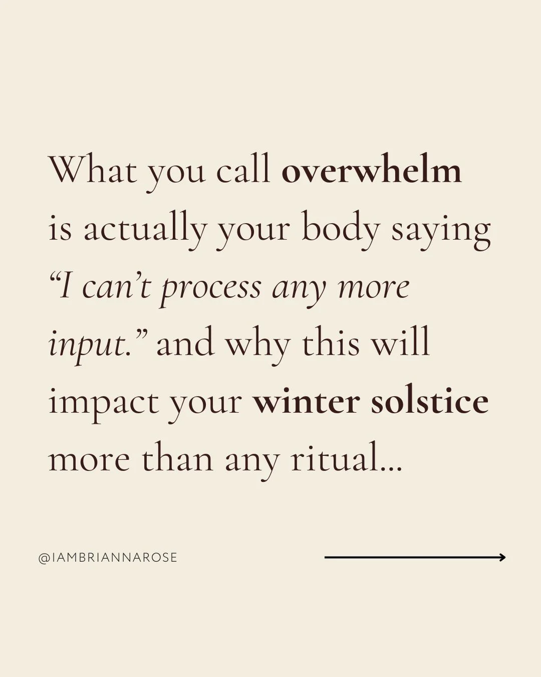 What most people call overwhelm isn&rsquo;t a mindset issue.

It&rsquo;s a capacity issue.

Your body isn&rsquo;t broken &mdash; it&rsquo;s intelligent.
When there&rsquo;s too much input and not enough integration, it shuts the gates.

That&rsquo;s w