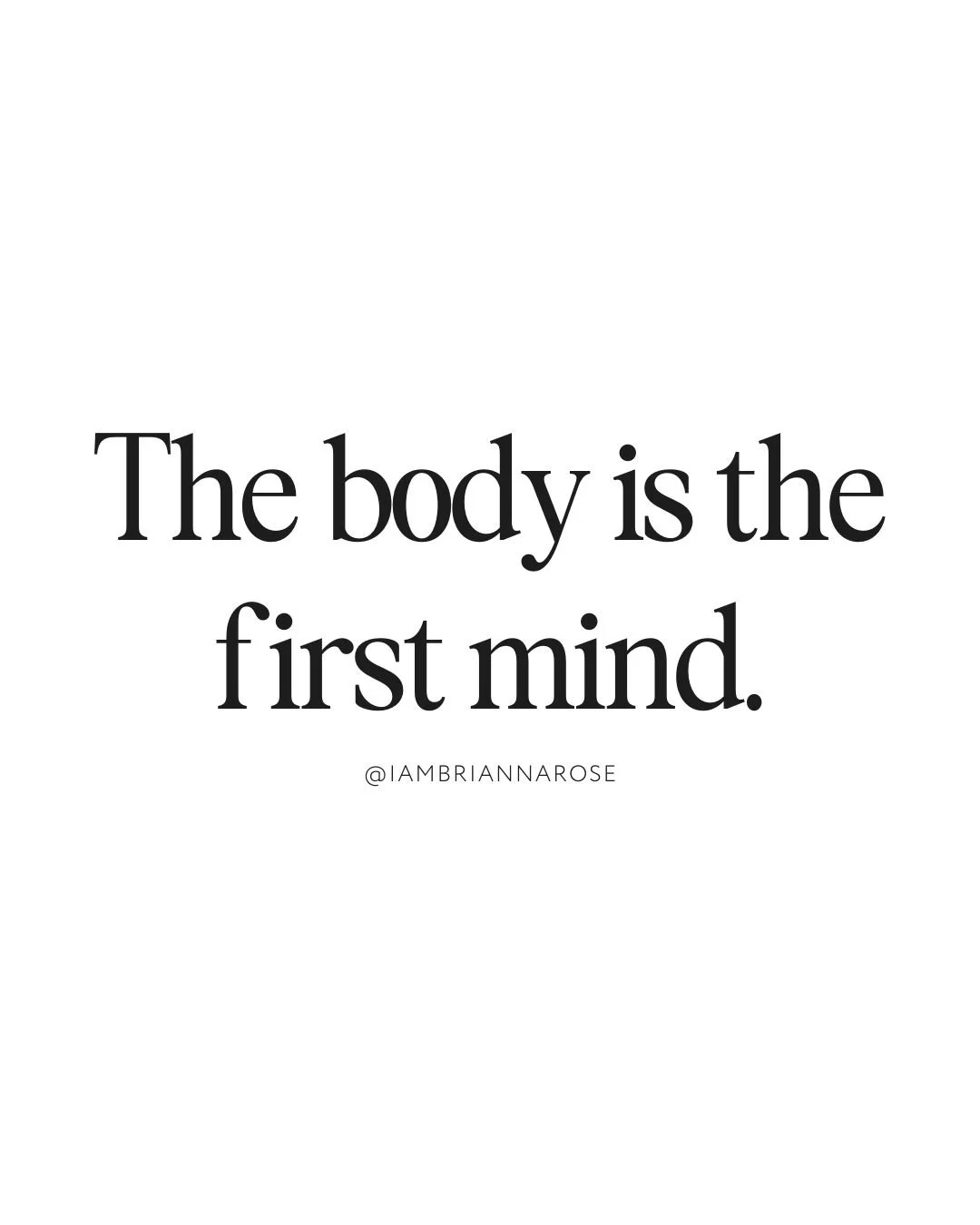 The body is the first mind.

Before logic.
Before language.
Before you can explain why.

Your body already decided.

Your posture changes before you know you&rsquo;re uncomfortable.
Your breath shifts before you know you&rsquo;re anxious.
Your muscle