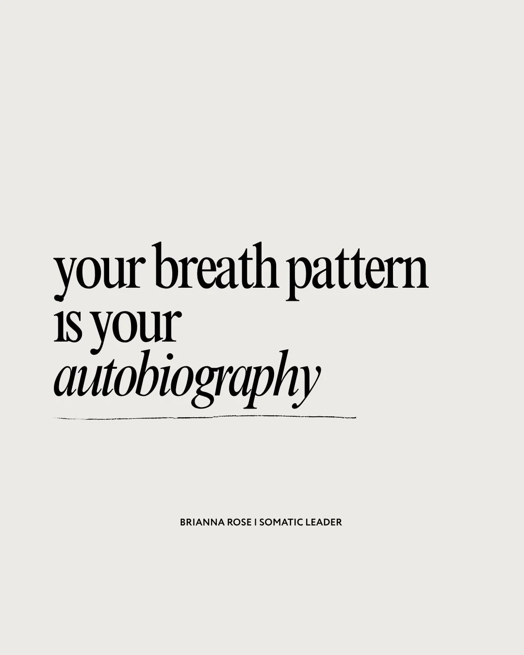 Most people try to change their breath.

Slow it down.
Deepen it.
Control it.

But your breath is already telling you the truth.

About:
how safe you feel
how you respond to pressure
what patterns you&rsquo;re running

You don&rsquo;t need to force i