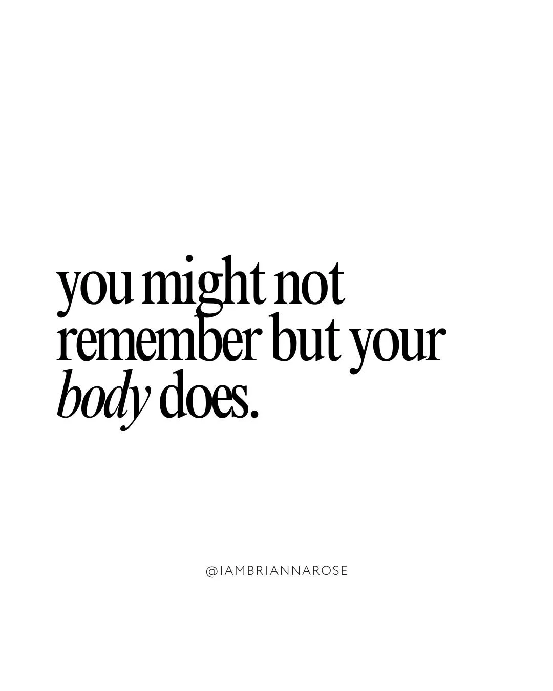 You might not remember.
But your body does.

It remembers the moment you were told to stay small.
It remembers when it didn&rsquo;t feel safe to speak up.
It remembers every time you had to choose survival over self-expression.

And it also remembers