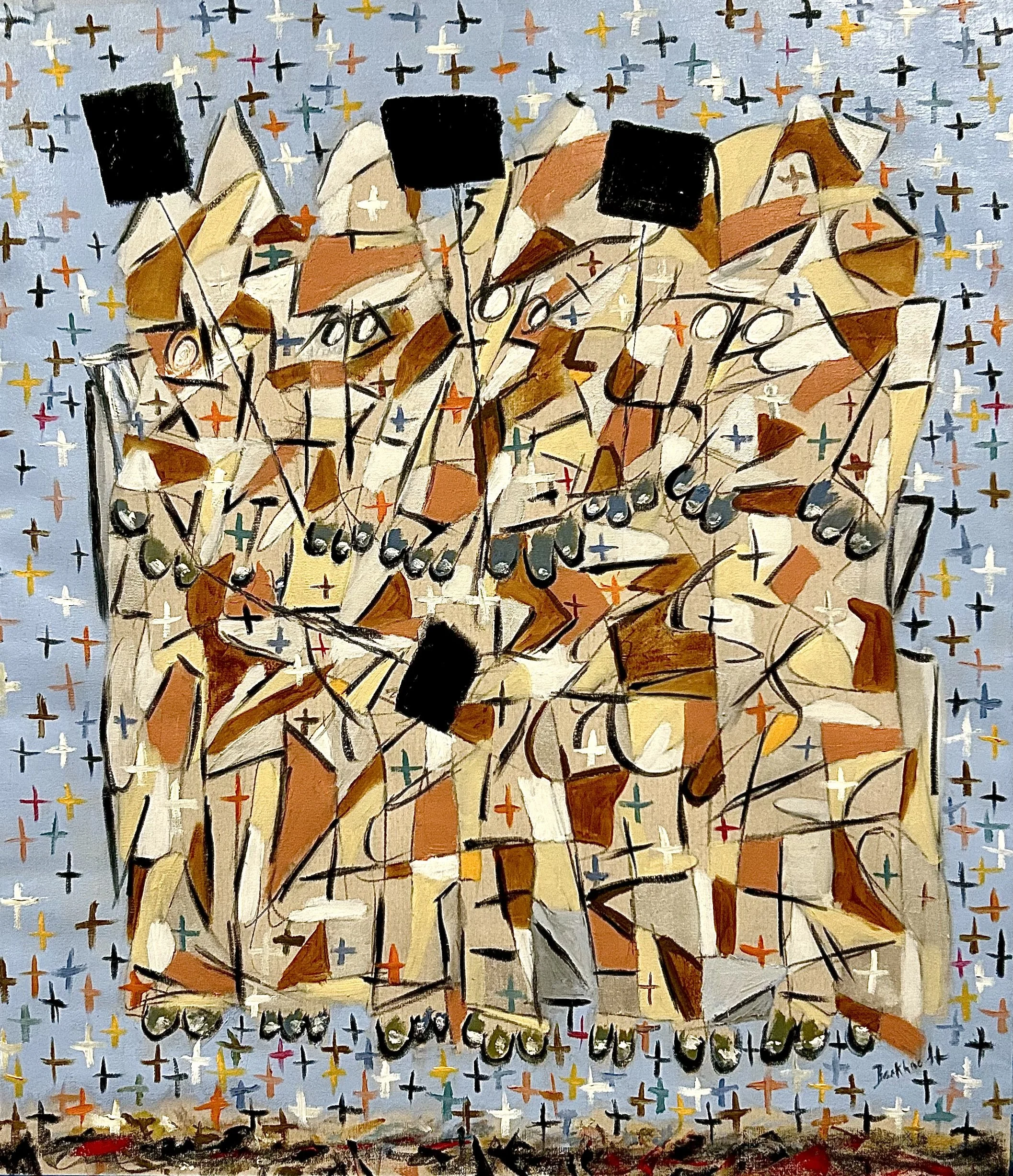 Levitation | Oil | Linen | 35 x 30 inch. (89 x 76) cm | 2026 | Non Stretched  | Certificate | Signed | SM | Los Olvidados Collection  Available 
