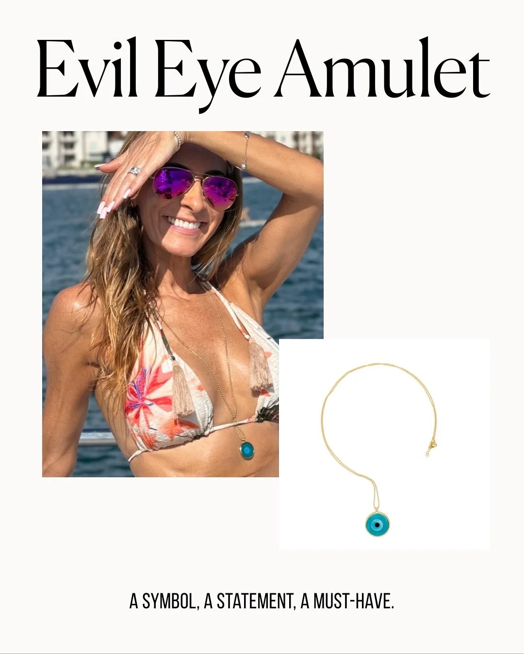 More than a symbol &mdash; the Evil Eye necklace protects, balances, and brings positive energy wherever you go. 🧿🪬✨