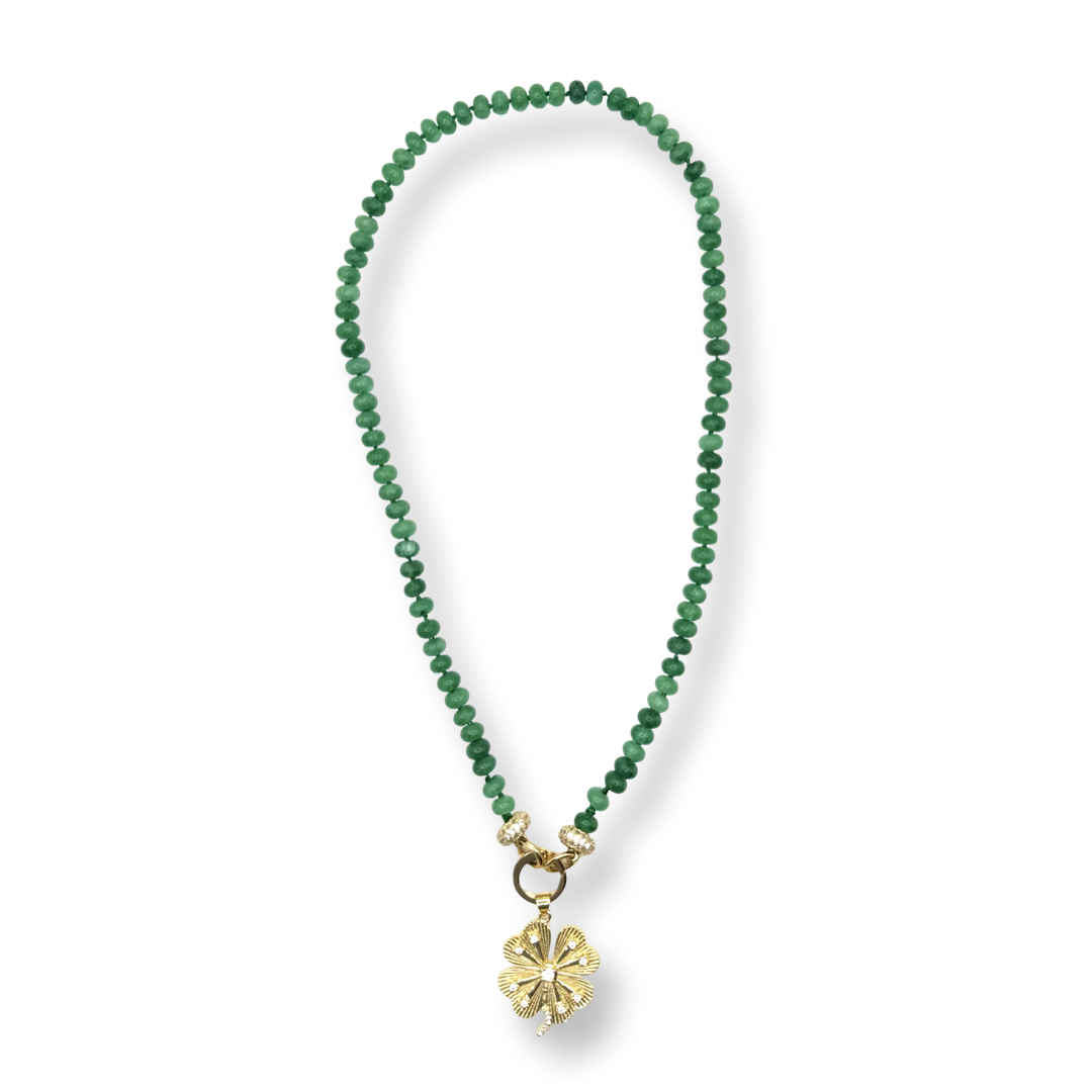 Lucky Clover Agate Necklace