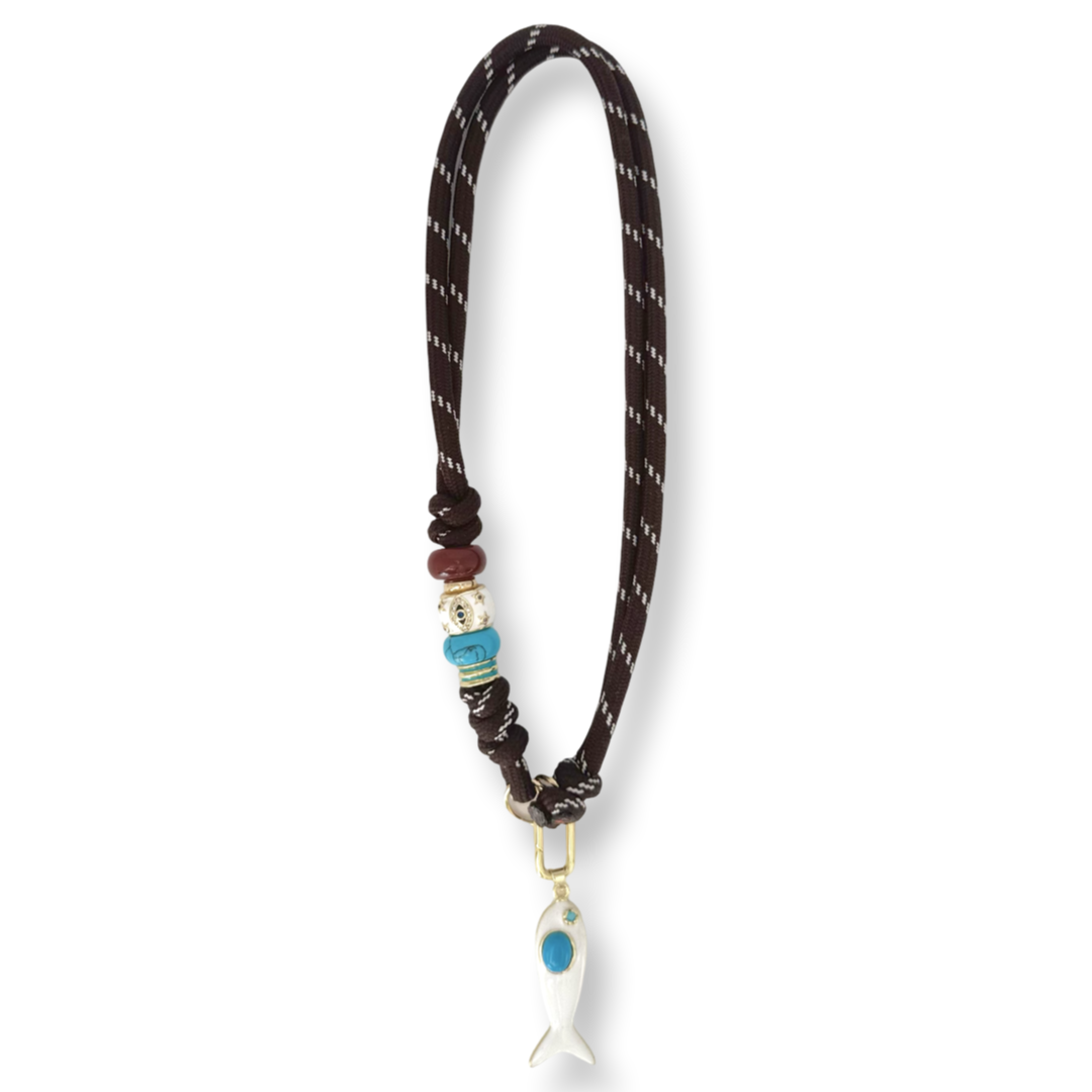 Happy Fish Cord Necklace