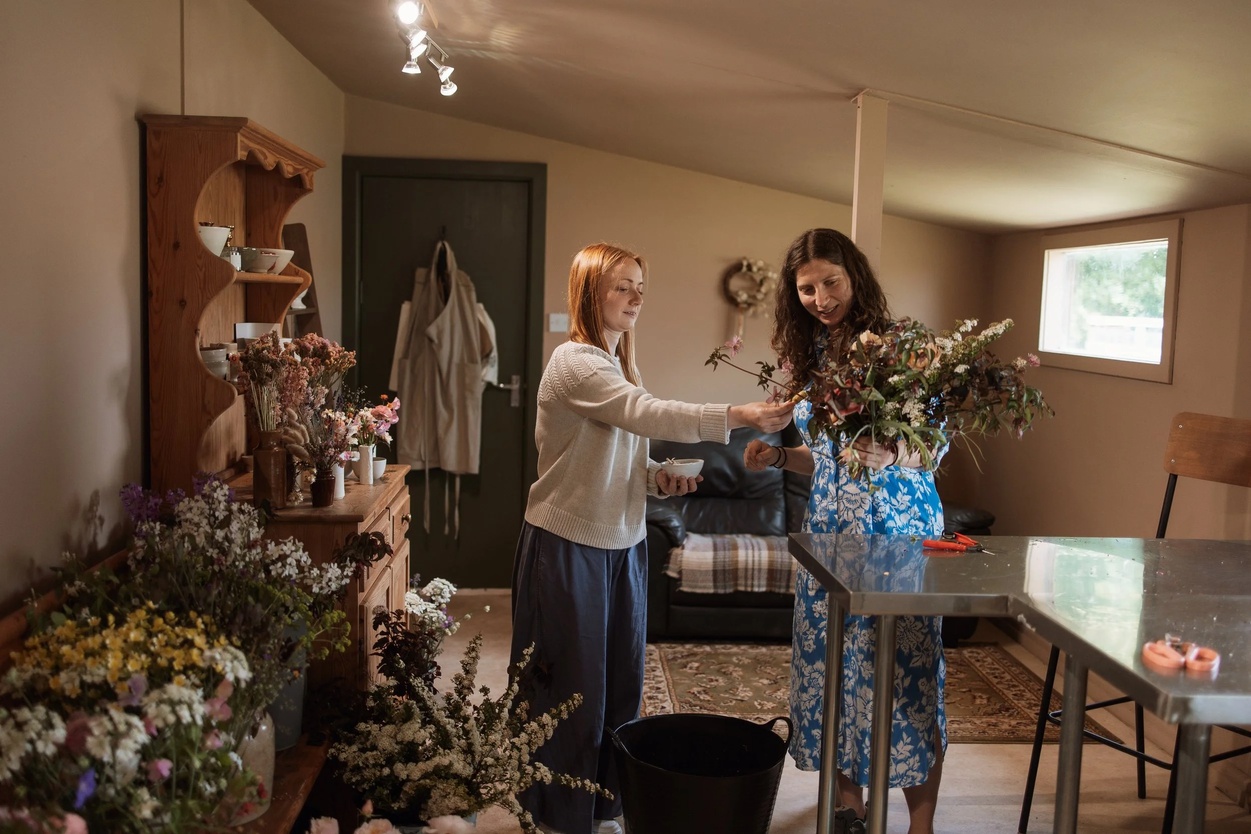 Private flower arranging workshop in Northumberland and the Scottish Borders