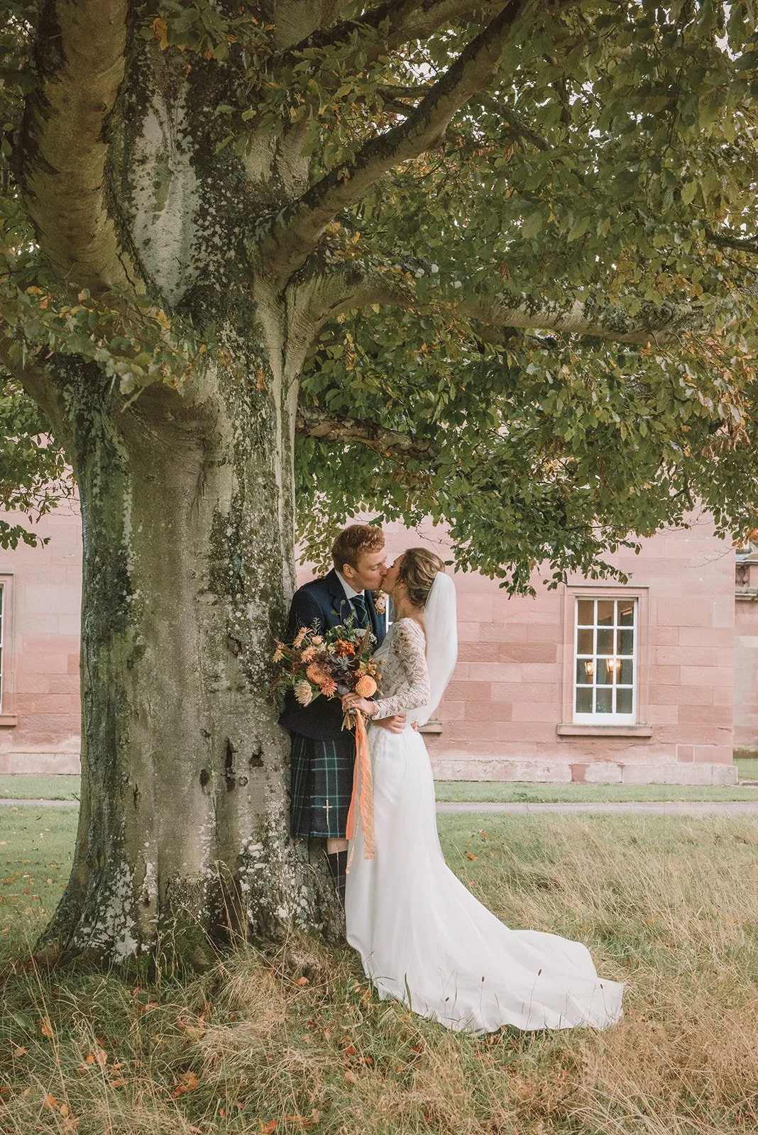 Autumn wedding flowers at Paxton House, Scotland.