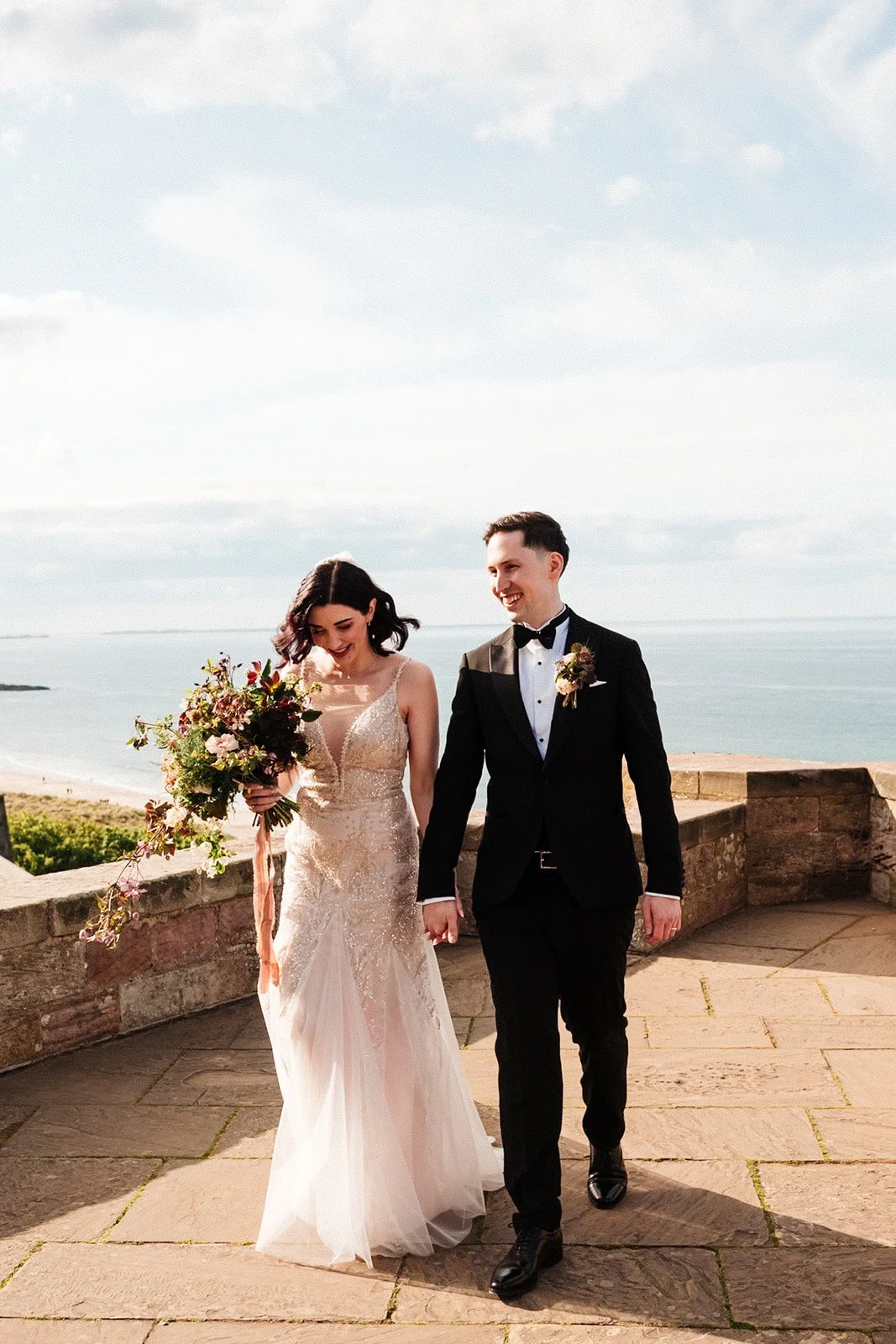 Bamburgh Castle wedding flowers