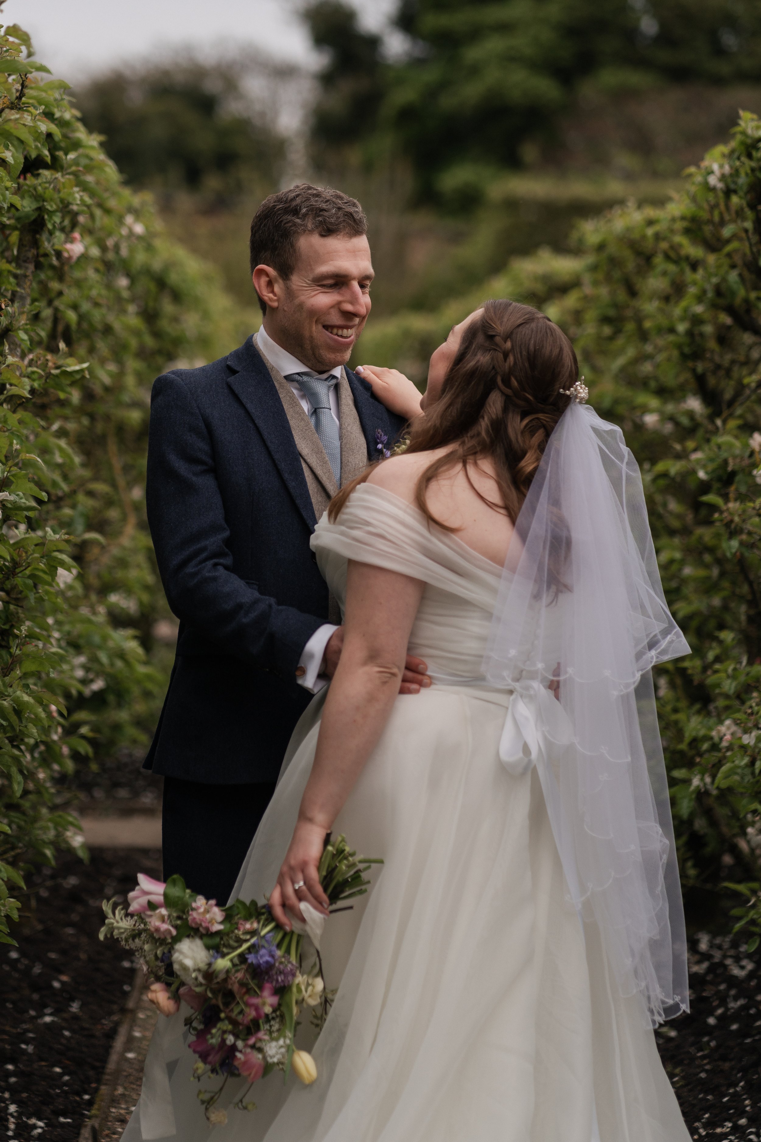 Photographs of flowers from wedding at The Alnwick Garden.