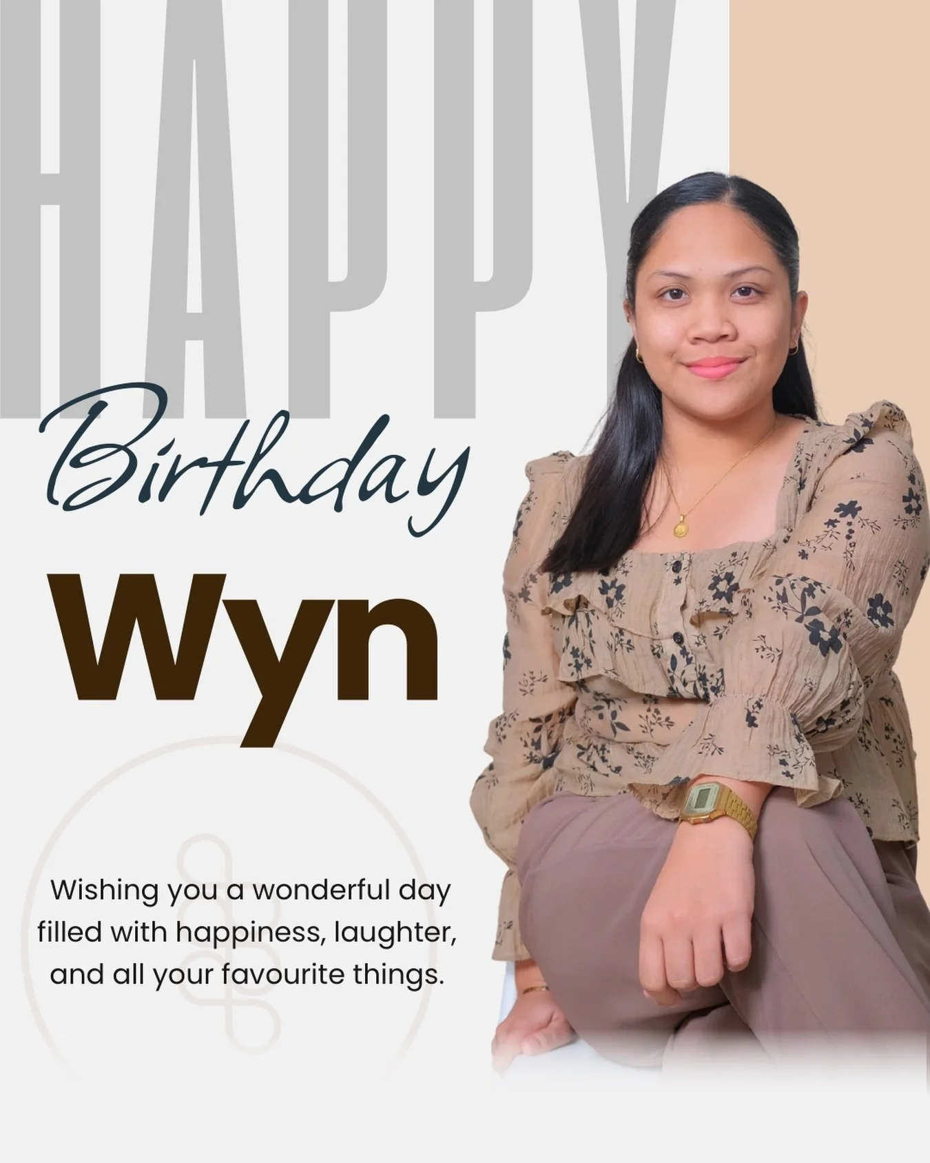 Happy Birthday, Wyn!

We hope your day is filled with plenty of laughs, good times, and all the things that make you smile. Wishing you an amazing year ahead! 🥂✨