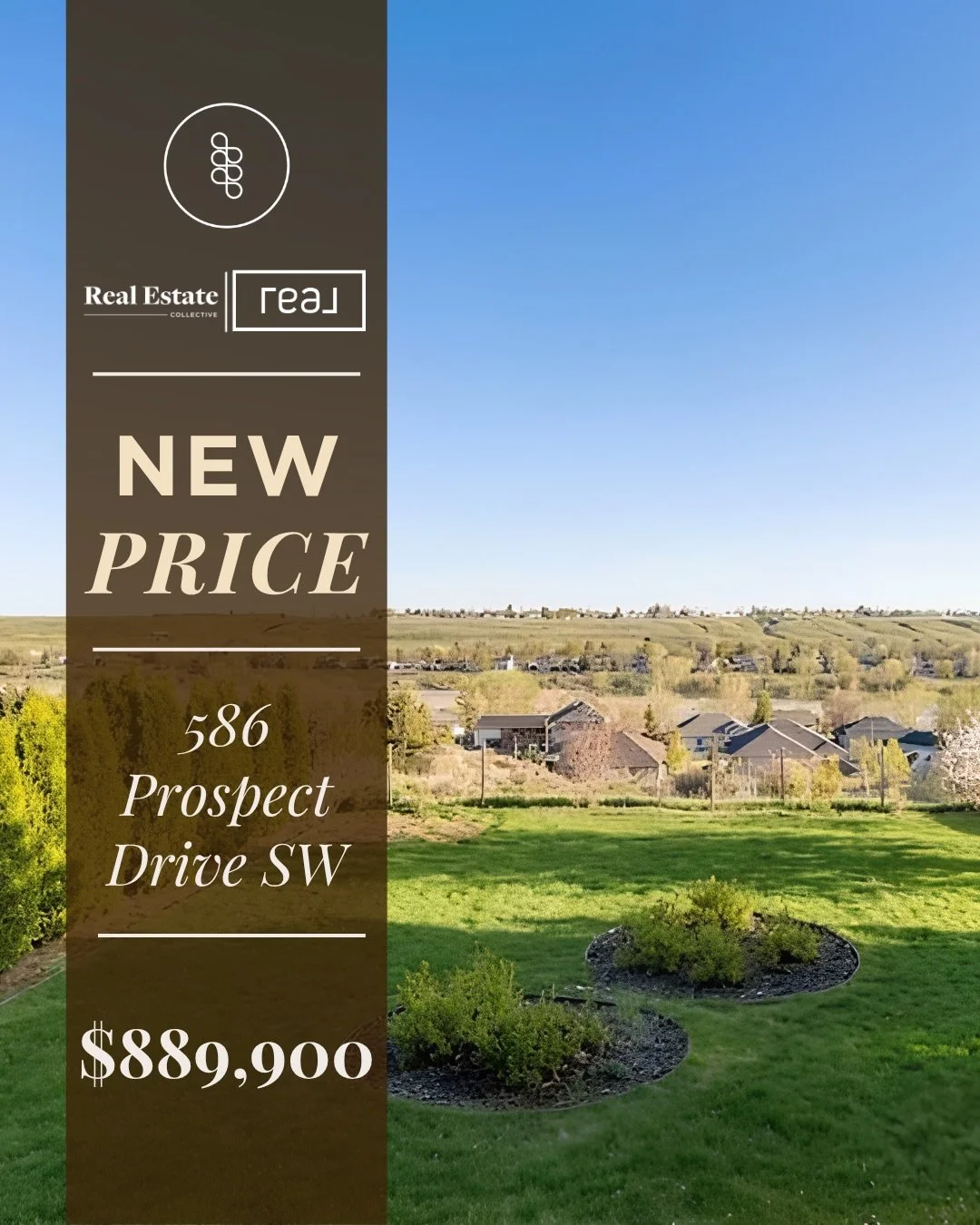 🚨 PRICE DROP ALERT! 🚨

📍 586 Prospect Drive SW

NEW PRICE: $889,900

This exceptional luxury bungalow offers breathtaking views, quality upgrades, and an unbeatable central location. Complete with a private heated/cooled office, oversized heated g