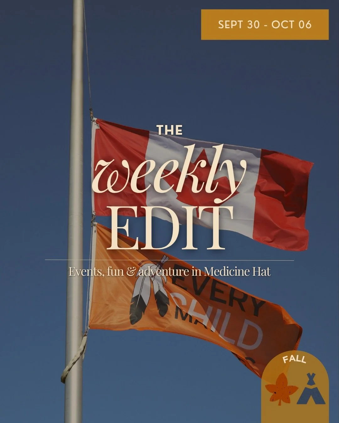 The Weekly Edit is here! 📍

From September 30 to October 6, there&rsquo;s plenty happening around Medicine Hat to add to your calendar. From local events and community activities to fun things to check out, there&rsquo;s something for everyone!

Sav