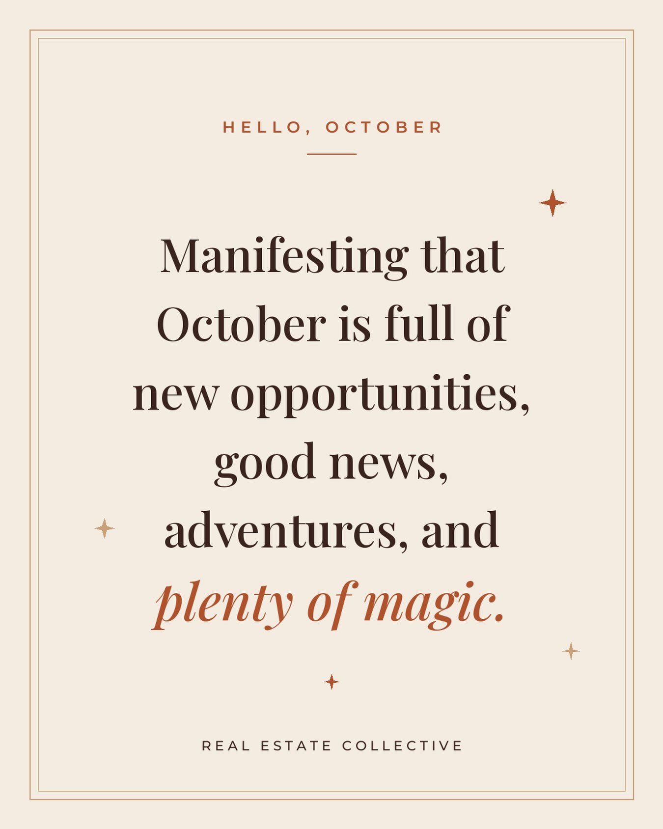 October is calling 🍁 If a new home, a fresh start, or a big move is on your manifesting list this month, let's make it happen together. 💫