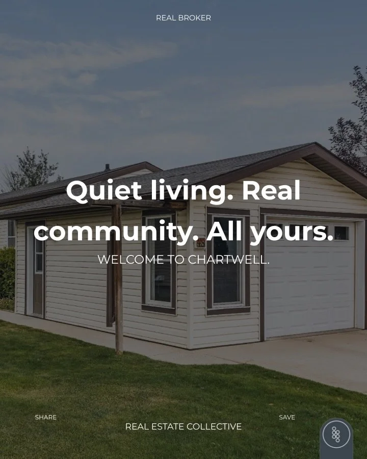 Welcome to Chartwell! 🏡

Enjoy quiet living and a true sense of community in this well-maintained 2-bedroom, 2-bathroom home. With no directly attached neighbours, vaulted ceilings, fresh paint, durable vinyl flooring, and a spacious laundry room, t