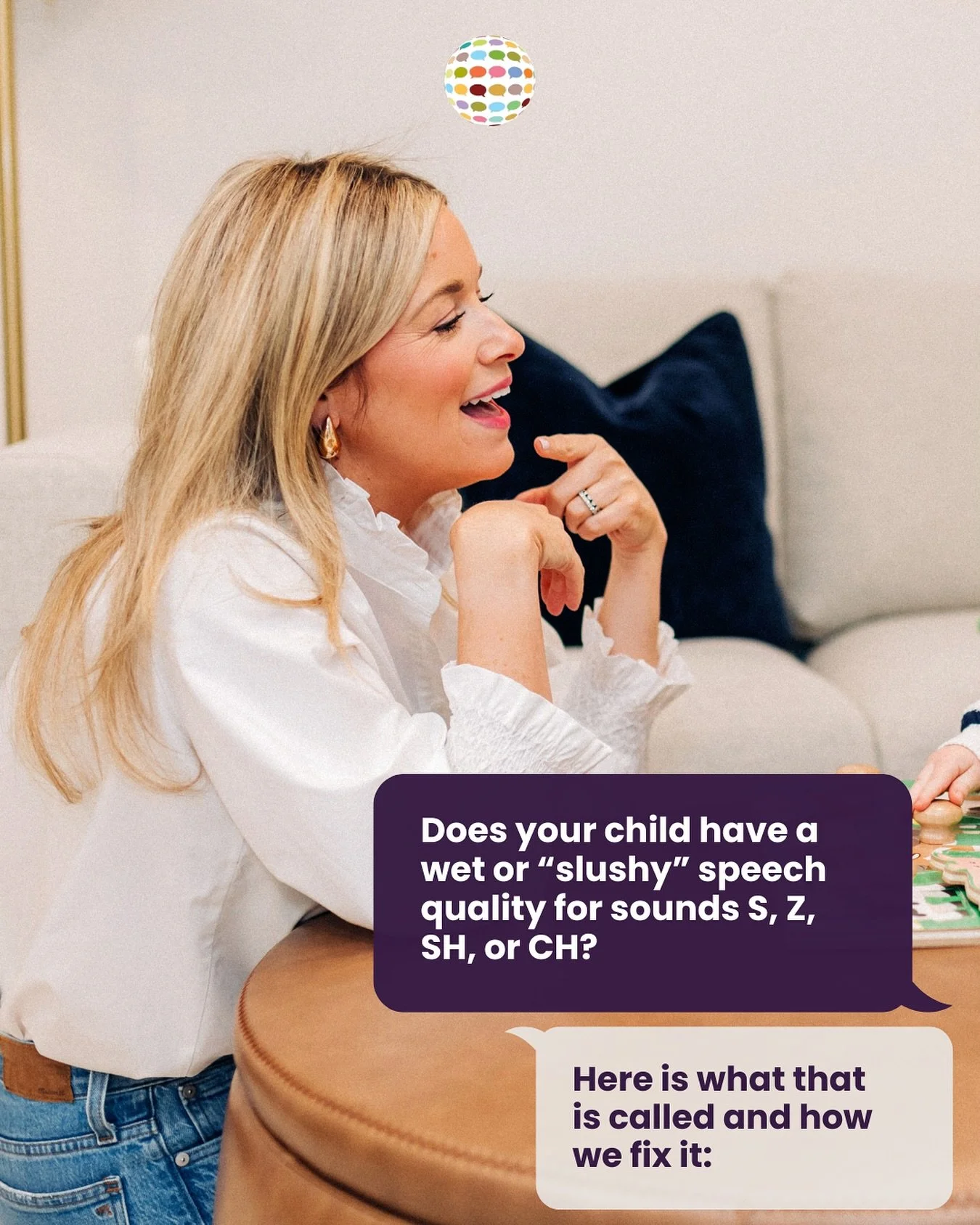 A &ldquo;lateral lisp&rdquo; occurs when air escapes over the sides of the tongue and into the cheeks instead of down the center and out of the front of the mouth. It is caused by incorrect tongue positioning which results in wet or slushy sounding s