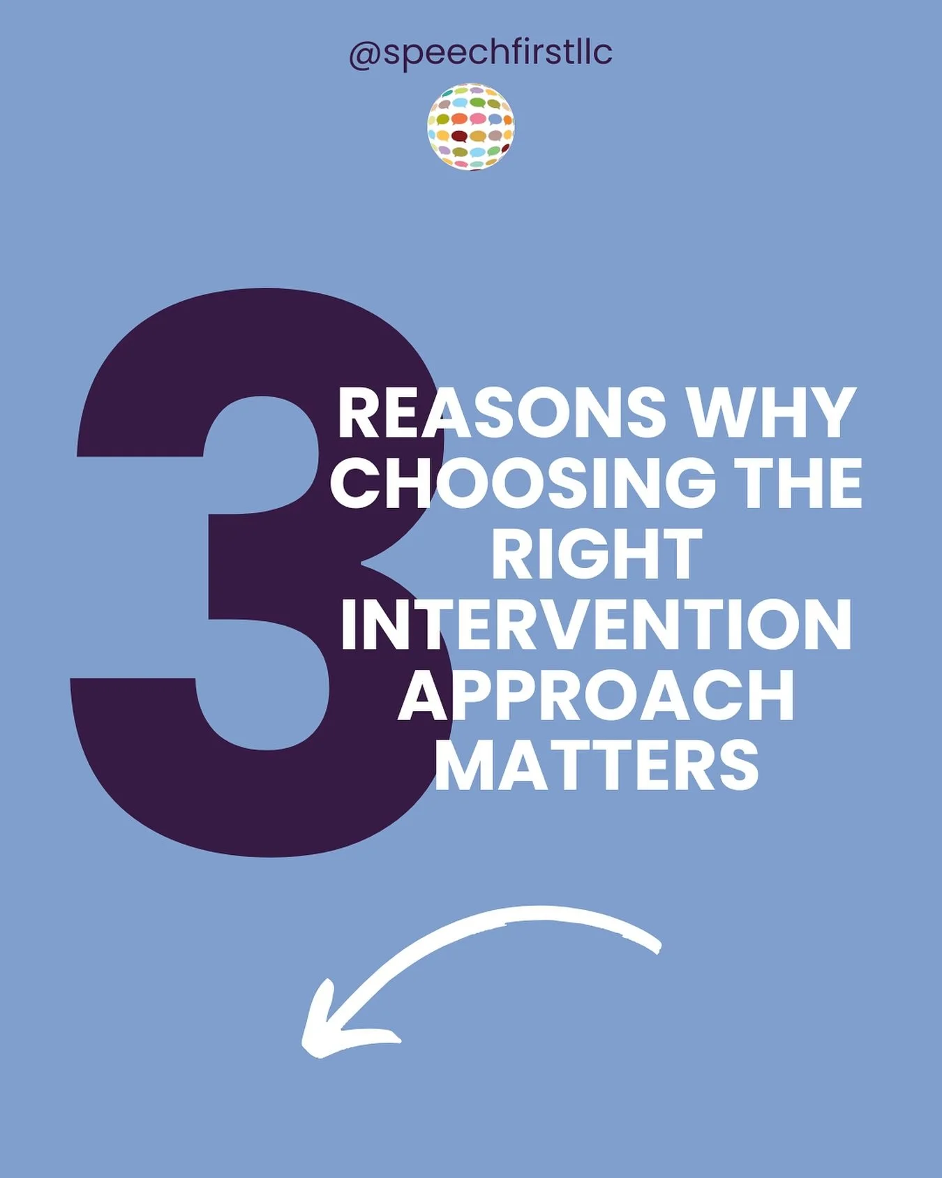 Not all speech sound disorders are created equal&mdash;so their treatment shouldn&rsquo;t be either. Here is why choosing the most appropriate intervention approach matters:

1️⃣ Targets the True Breakdown
Every child&rsquo;s speech sound errors come