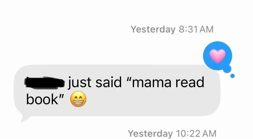 Three little words&hellip; but so much more than that!

When your child says a phrase like this, it&rsquo;s not just exciting because they&rsquo;re combining words &mdash; it&rsquo;s exciting because they&rsquo;re building a complete sentence.

✨ Mam