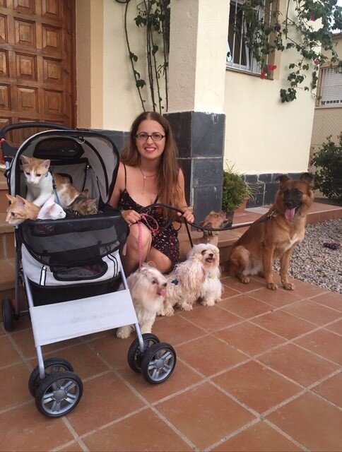 Pilar and her pets!