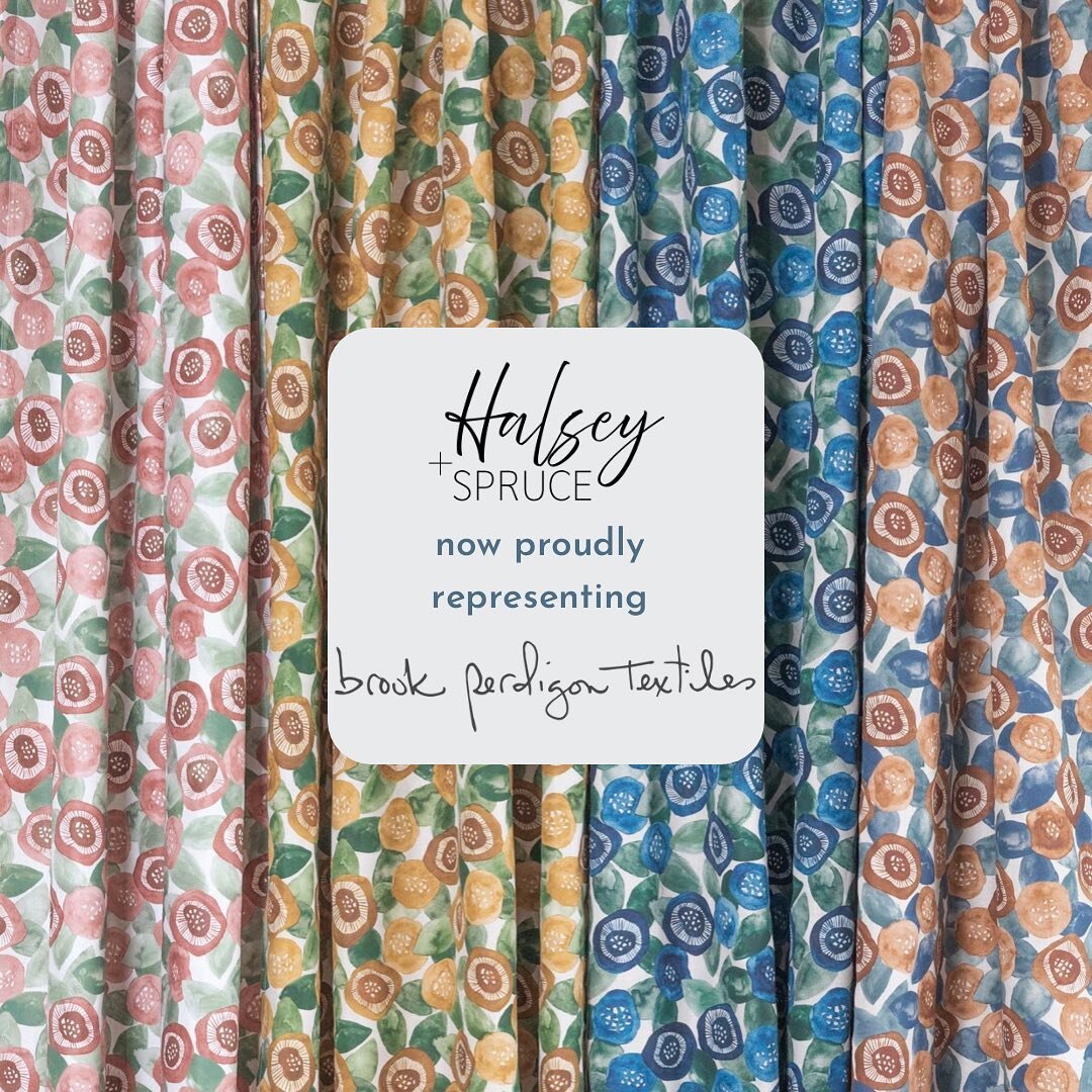 We are excited to announce that we now have the honor of representing @brookperdigontextiles throughout the Southeast ✨ The designs for Brook&rsquo;s  fabric and wallpaper patterns are created in her California-based studio and inspired by art, histo