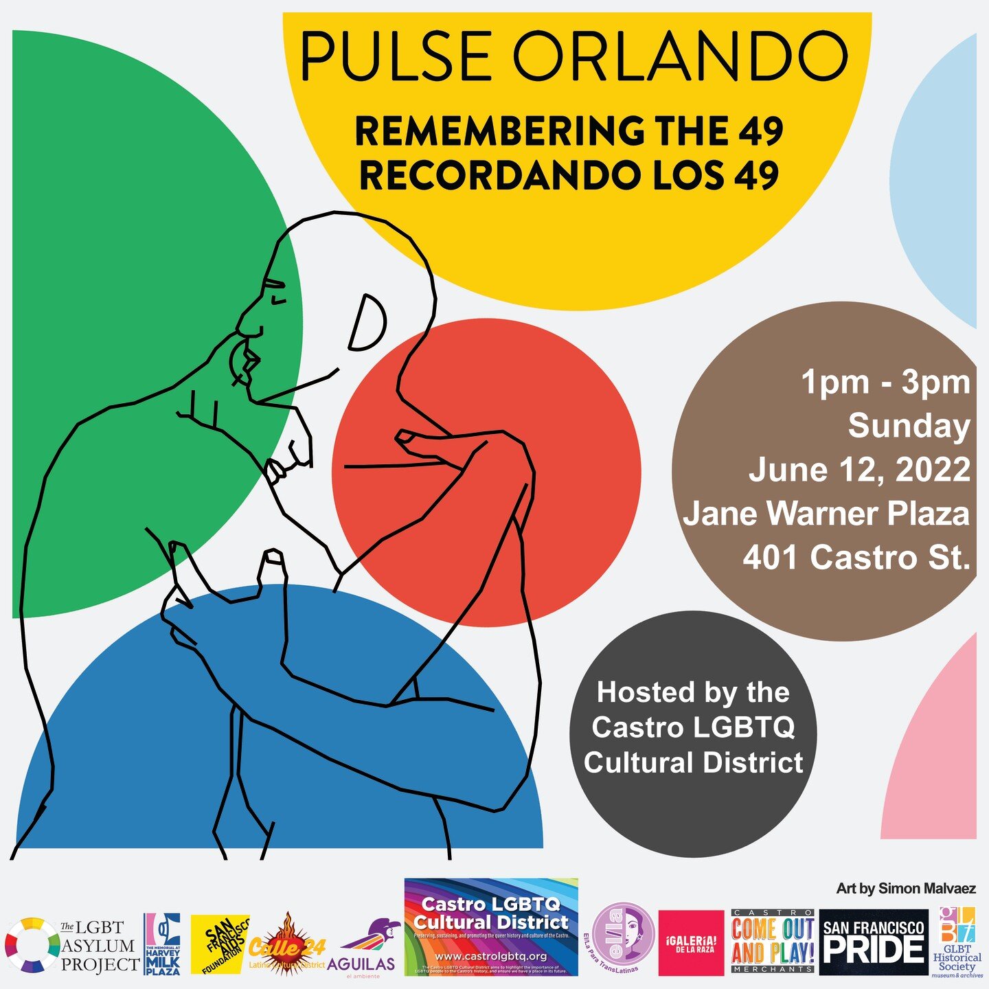 El 12 de junio se cumplen seis a&ntilde;os desde la noche en que perdimos a 49 personas LGBTQI+ en el tiroteo en Pulse Nightclub en Orlando, Florida.

El Distrito Cultural LGBTQ de Castro les invita a un memorial que organizar&aacute; el domingo 12 d