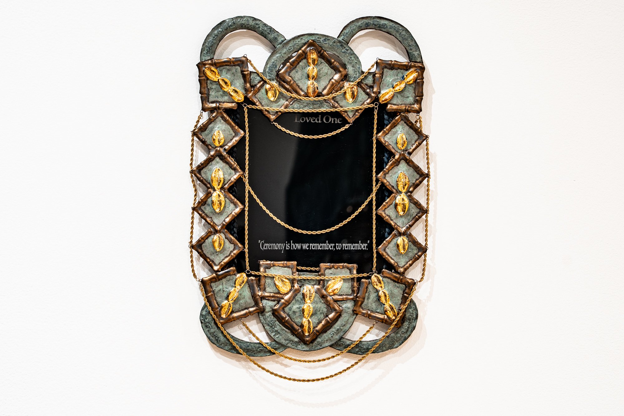"Ceremony Is How We Remember"
Ceramic, Glaze, GoldLuster, RopeChain
10inby18in
Photo Credit: Dilmar Gamero