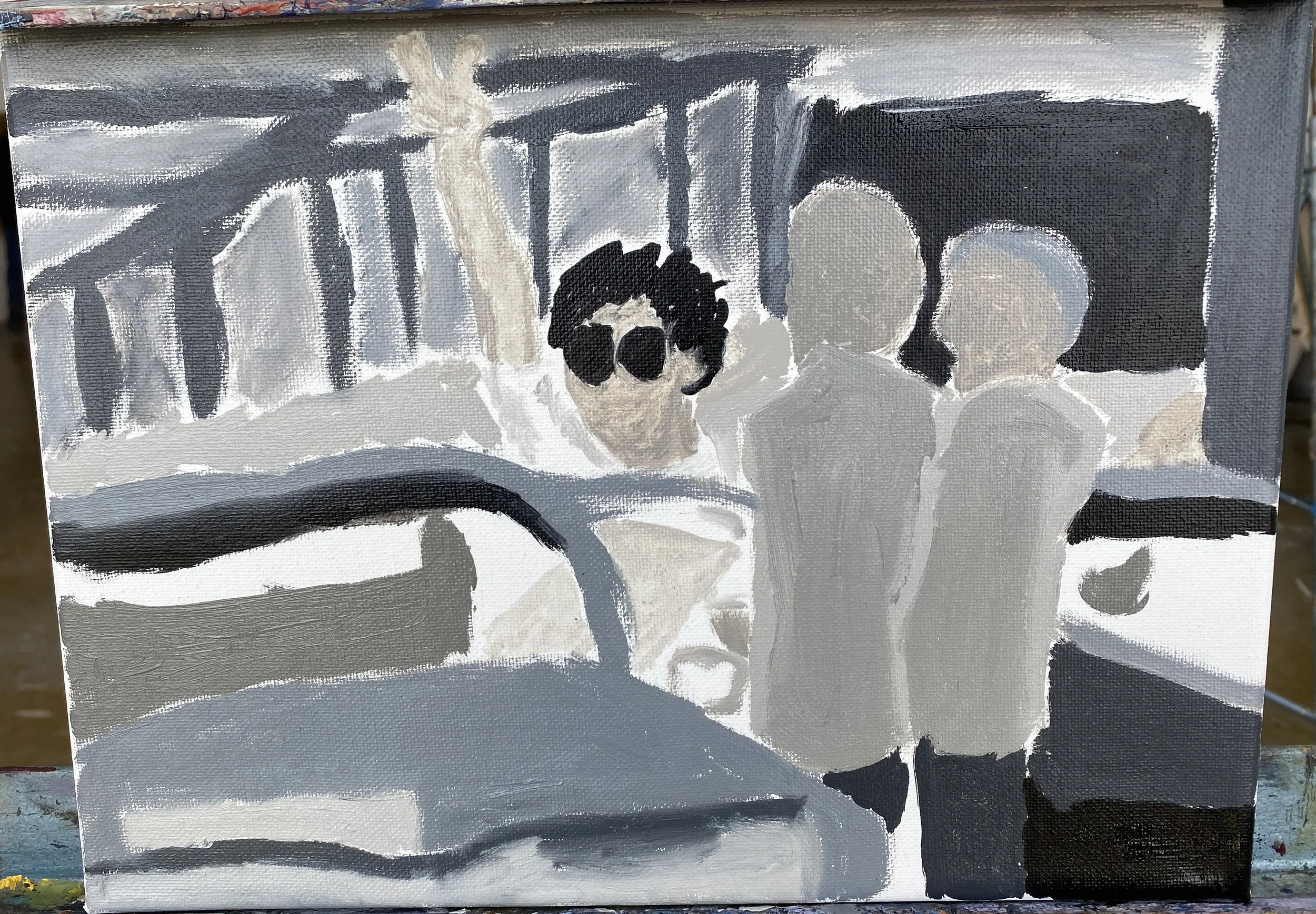 " My Grandfather: Activist" 2024, Oil Paint on Canvas, 6” x 9"