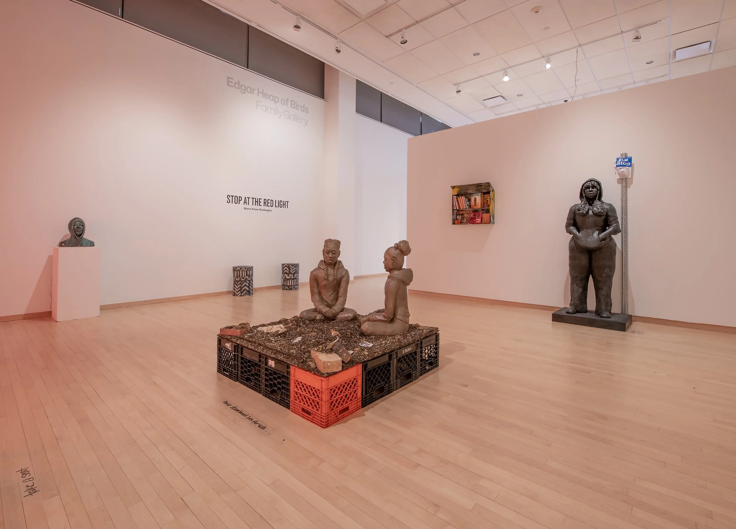 "STOP AT THE RED LIGHT" Installation View, Photo Credit: John Carlano