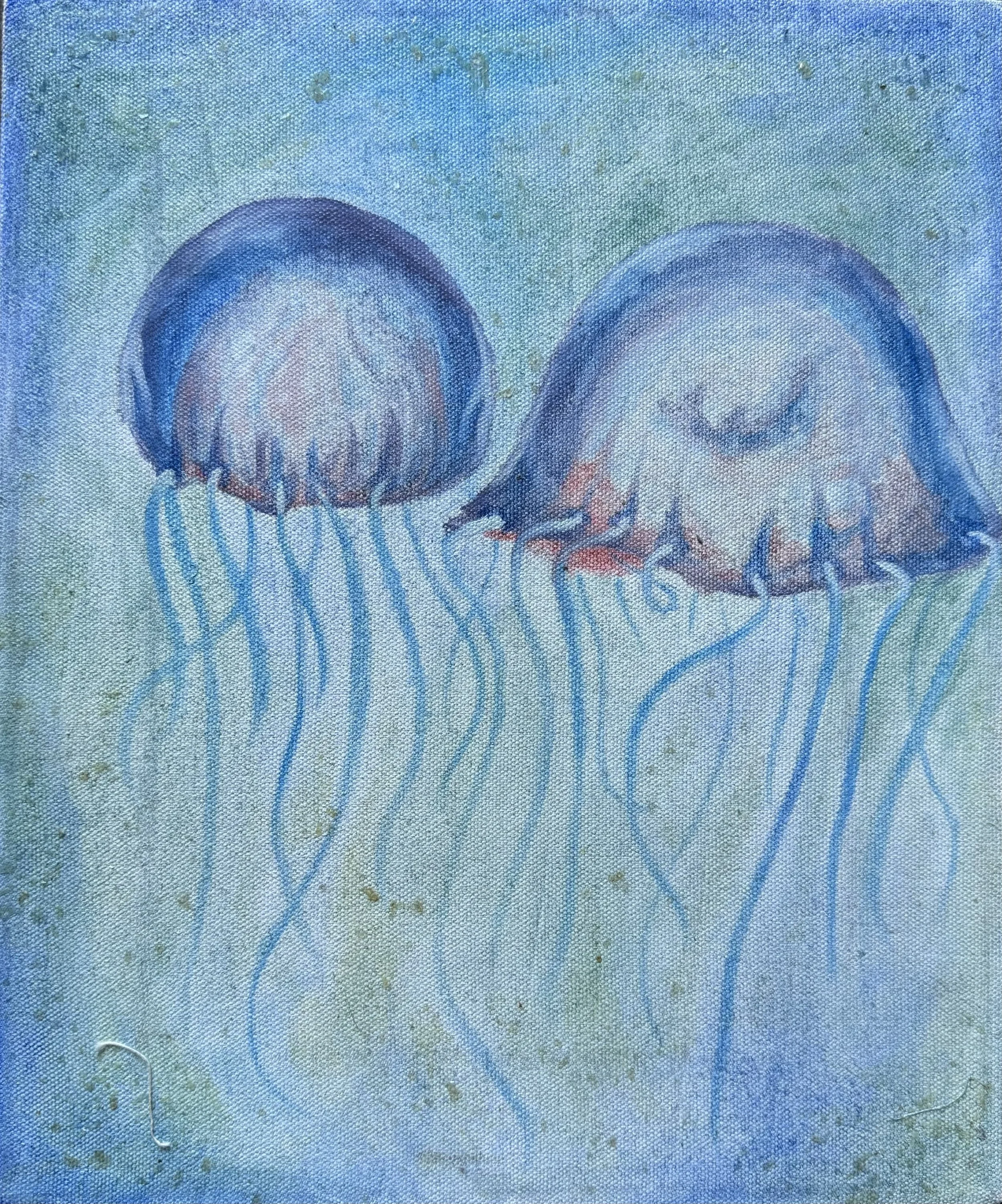 "Deep Sea" 2024, Oil on canvas, 12" x 12"