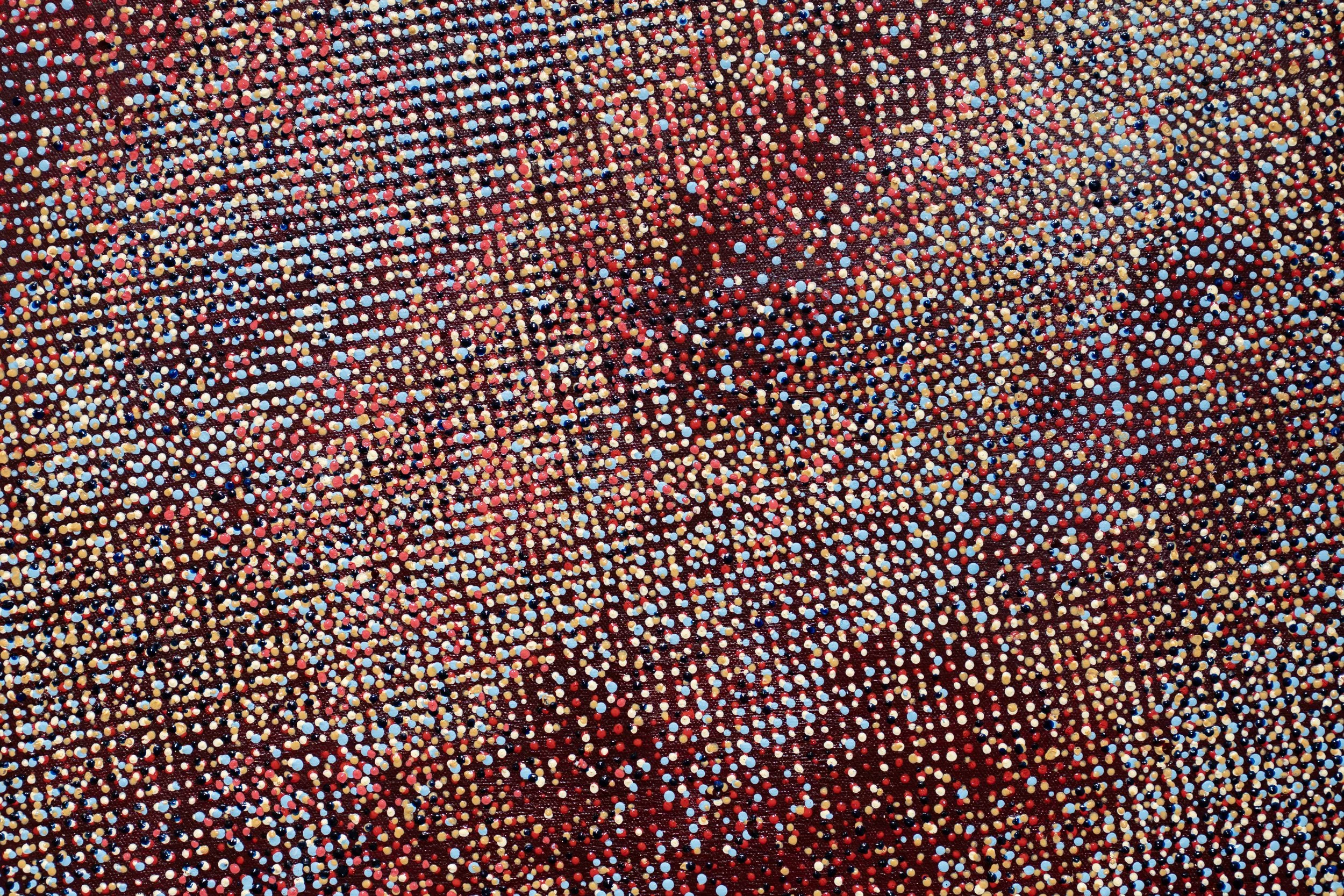 Brianna Howard,
Between Stations, 
2026, 
Acrylic on canvas mounted on wood. 
18" x 18" x 1/2" 