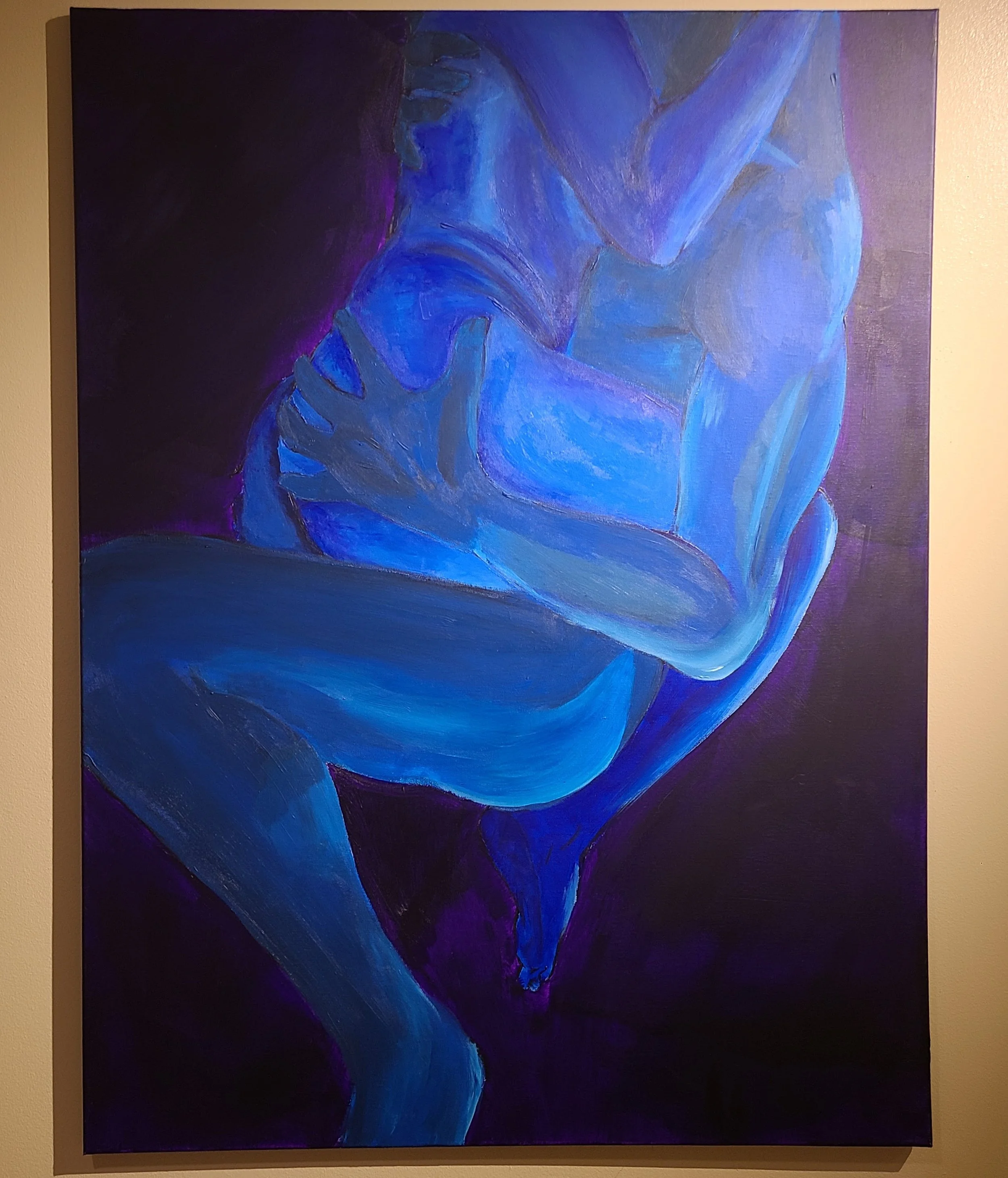 "Cold embrace" 2022. Acrylic on canvas. 2' x 4' 