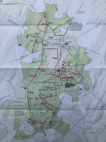 Map of the Gettysburg National Military Park, photo by Sara Potts.