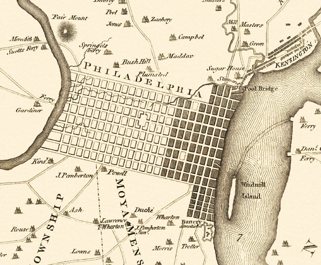 City plan of Philadelphia (1777)
