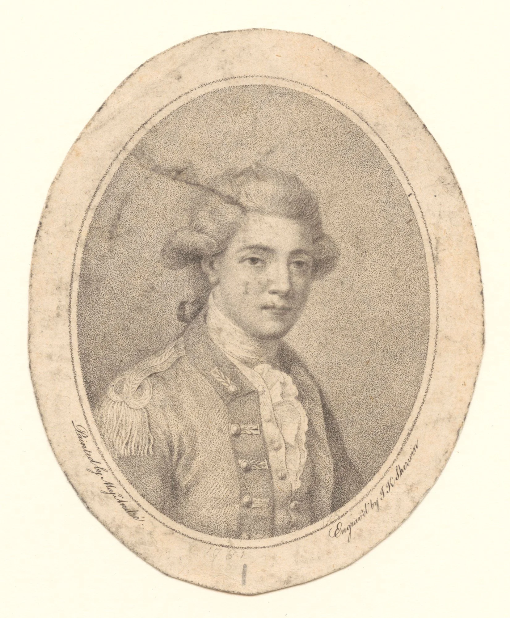 John Keyse Sherwin, engraving of John André, 1781, image from Royal Academy, London