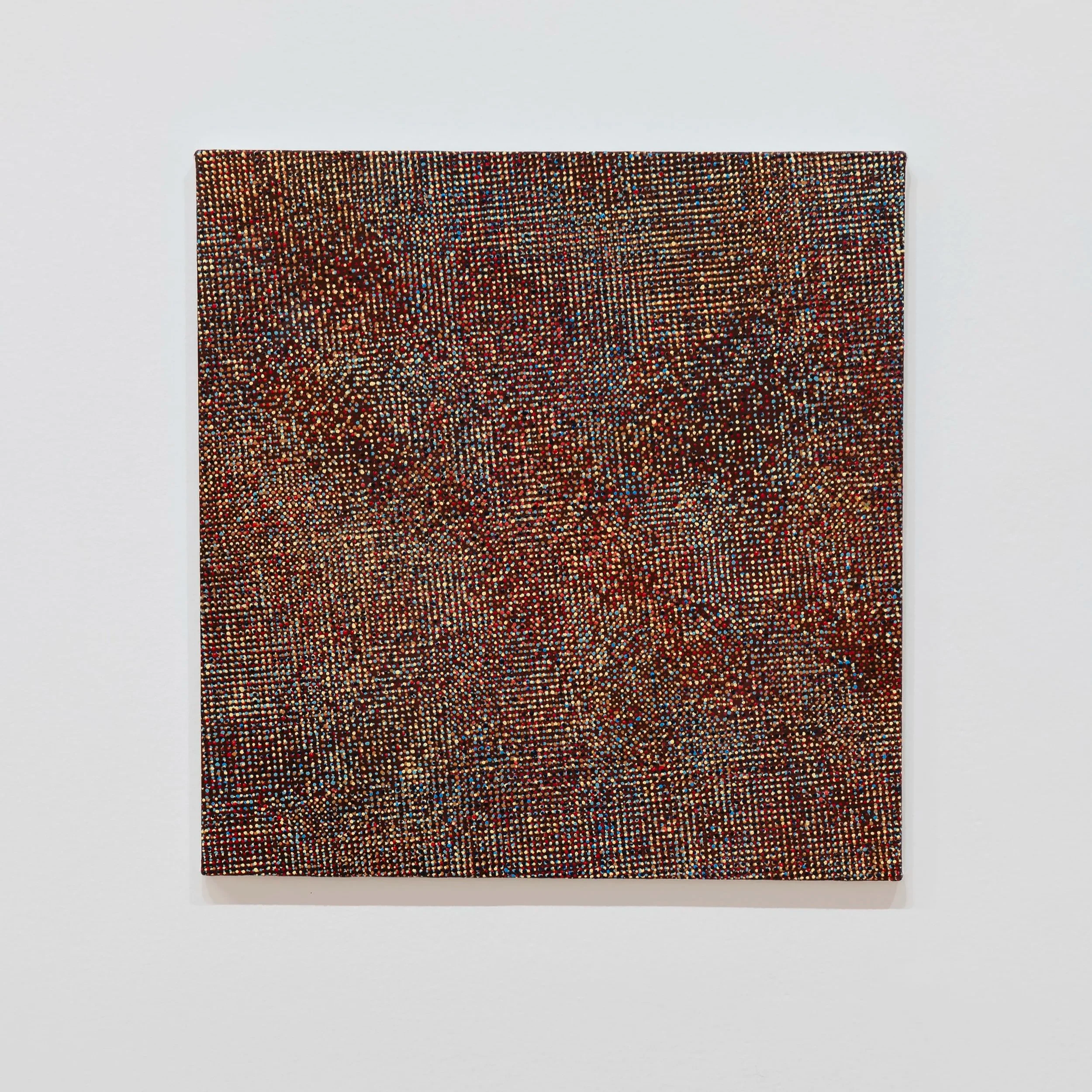 "Liquid Trace"
Acrylic on canvas mounted on wood. 18” x
18” x .5”
Photo credit: John Carlano