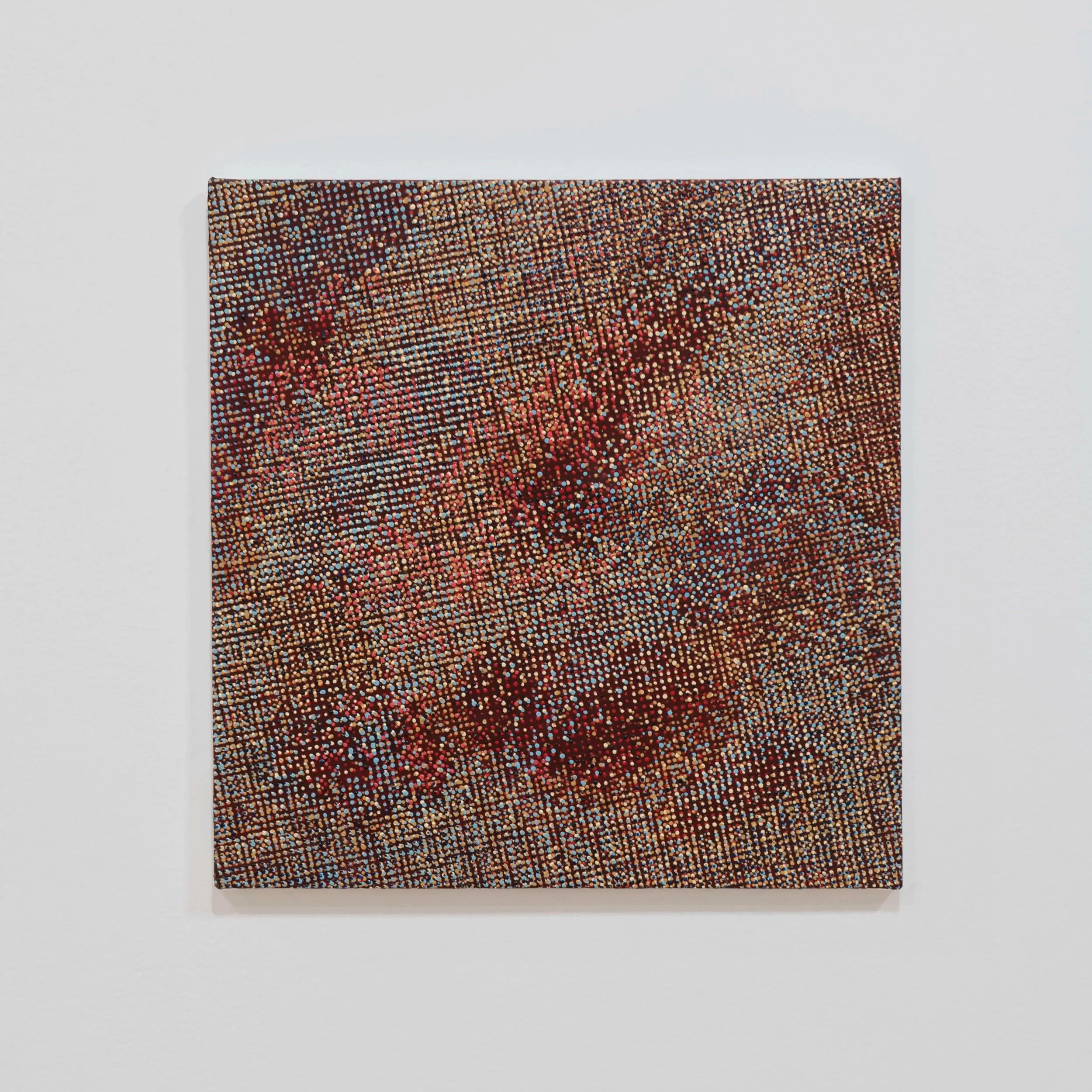"Between Stations"
Acrylic on canvas mounted on wood. 18” x
18” x .5”
Photo credit: John Carlano