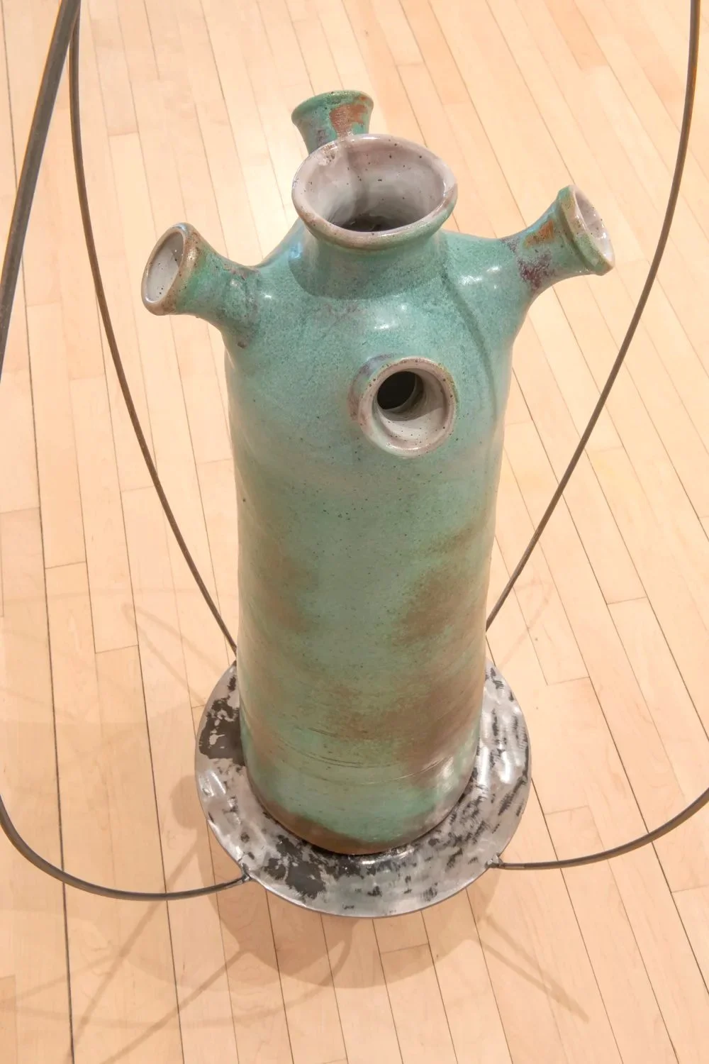 "Tributary, Spout" 

Stoneware/Metal 42”x 24 
Photo Credit: John Carlano